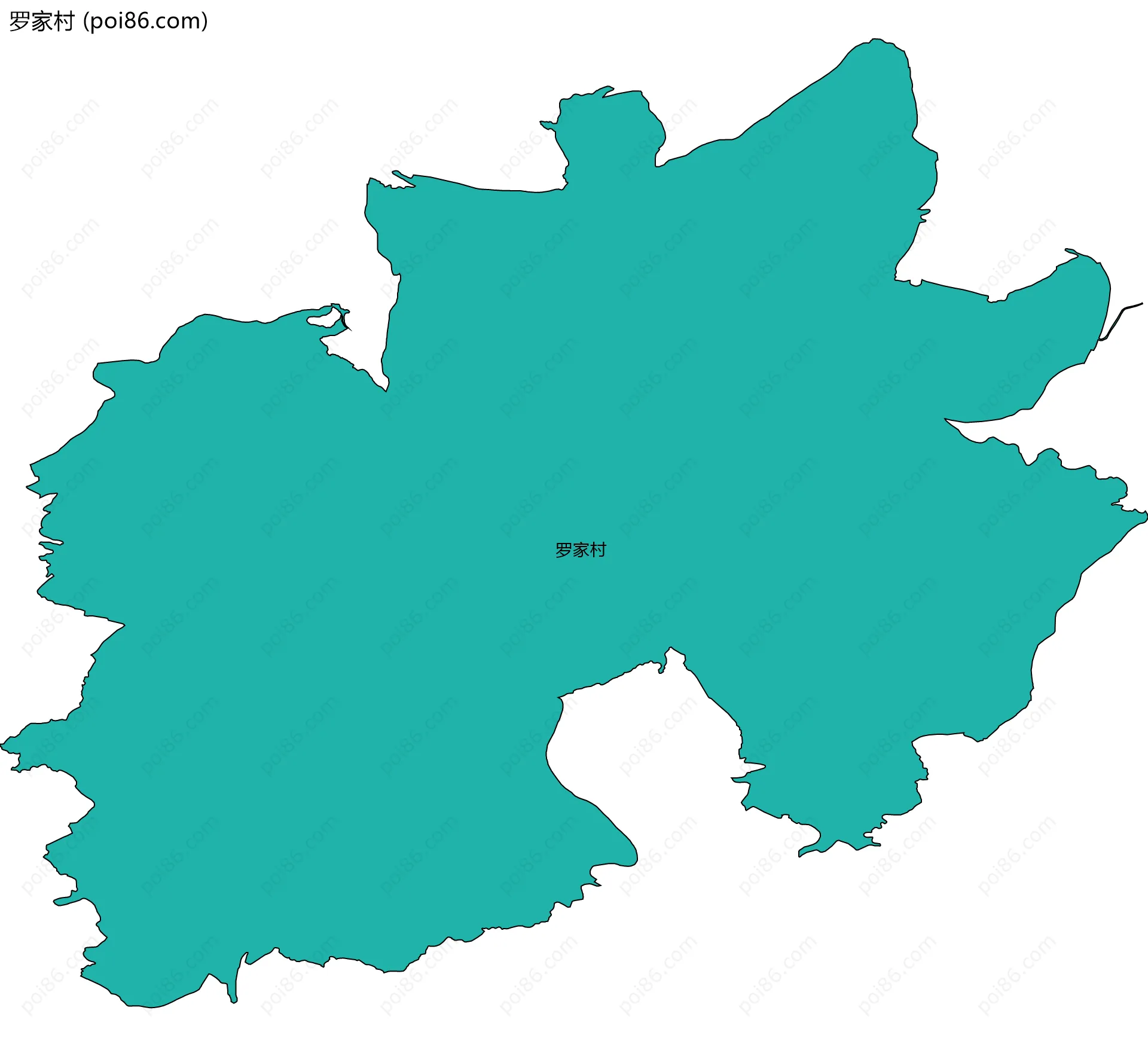 罗家村边界地图