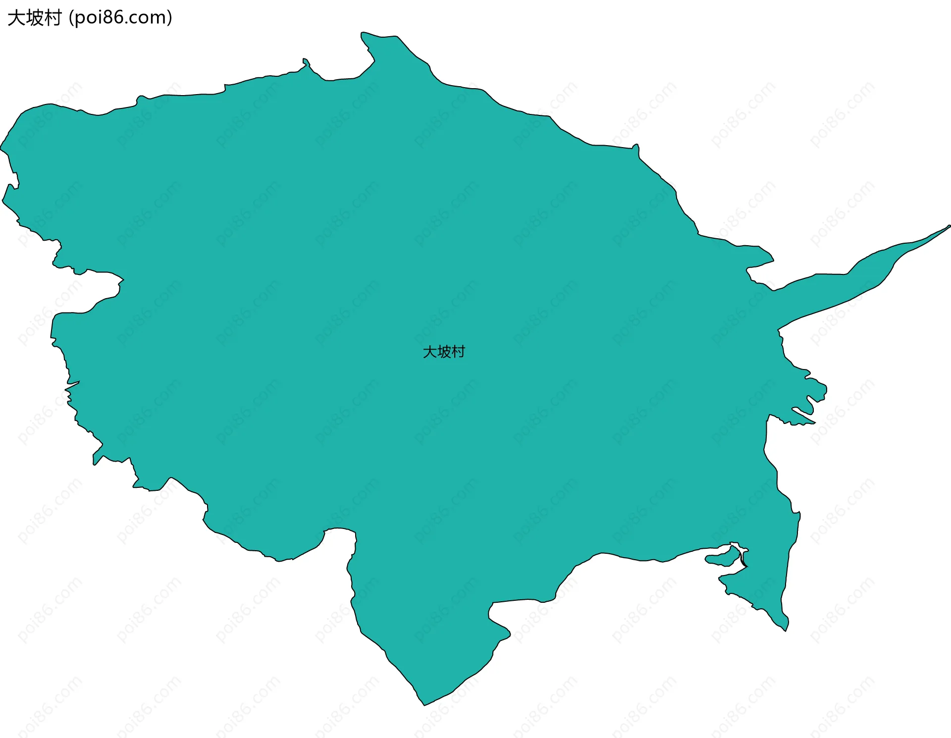 大坡村边界地图