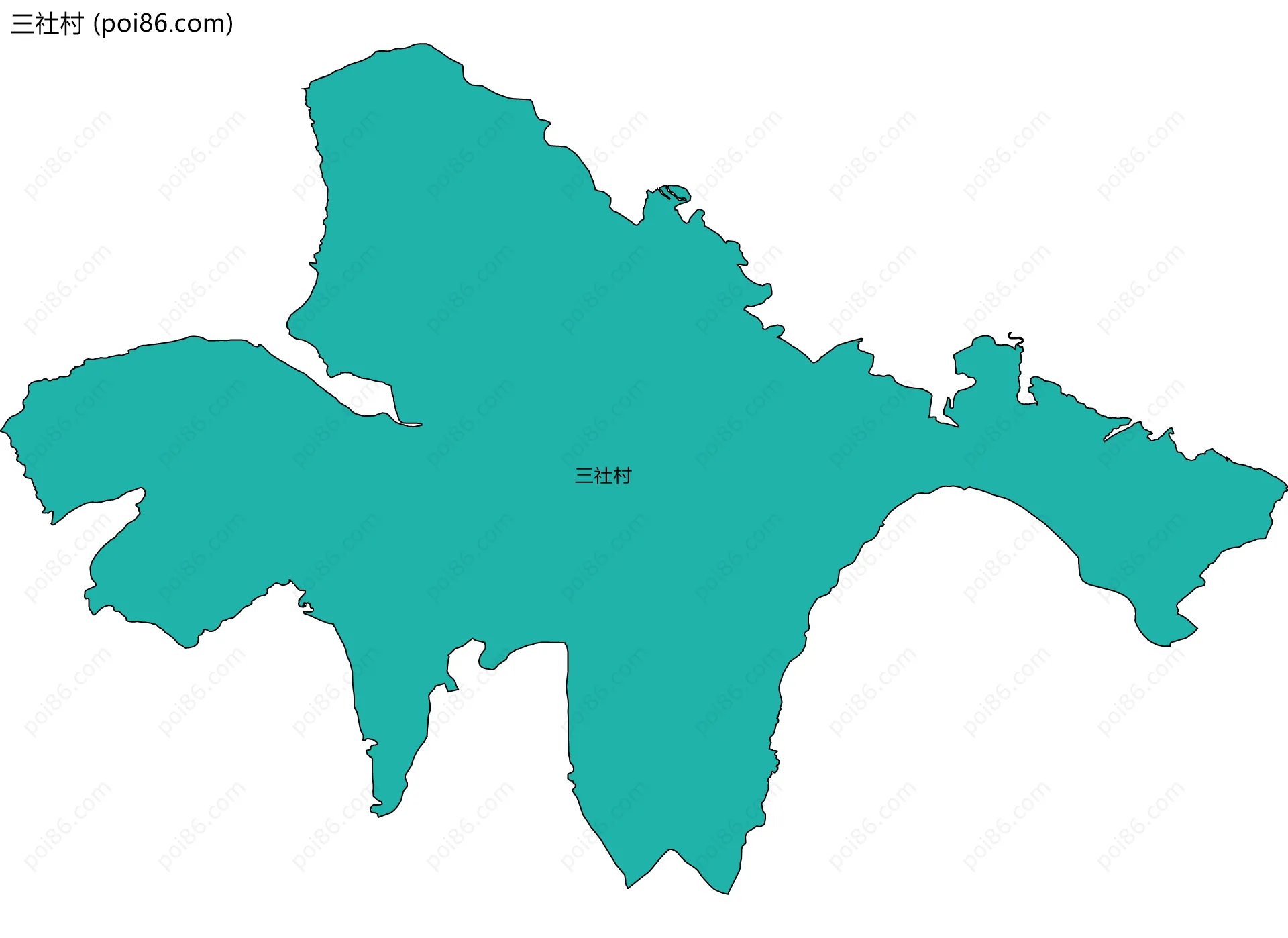 三社村边界地图
