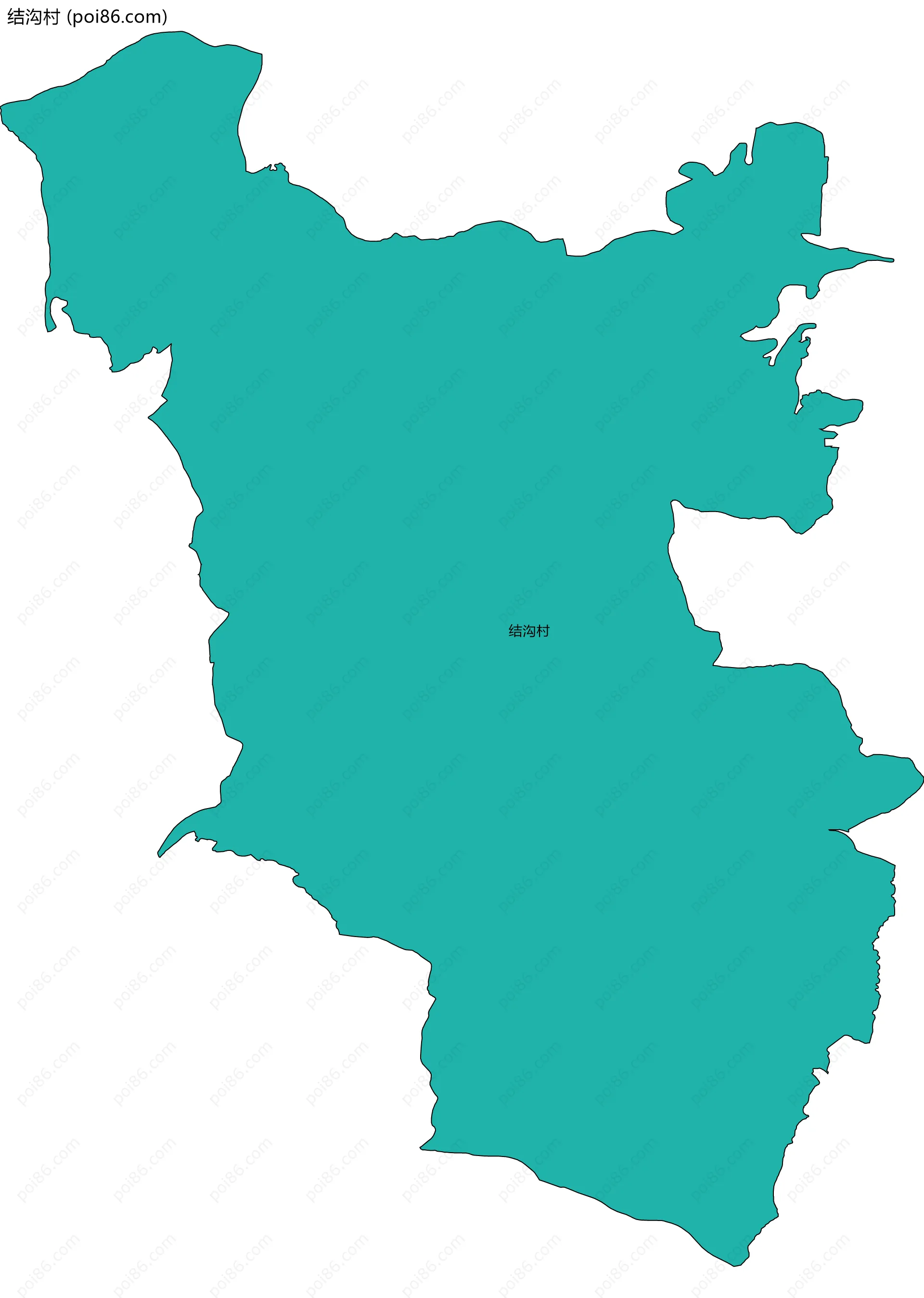 结沟村边界地图