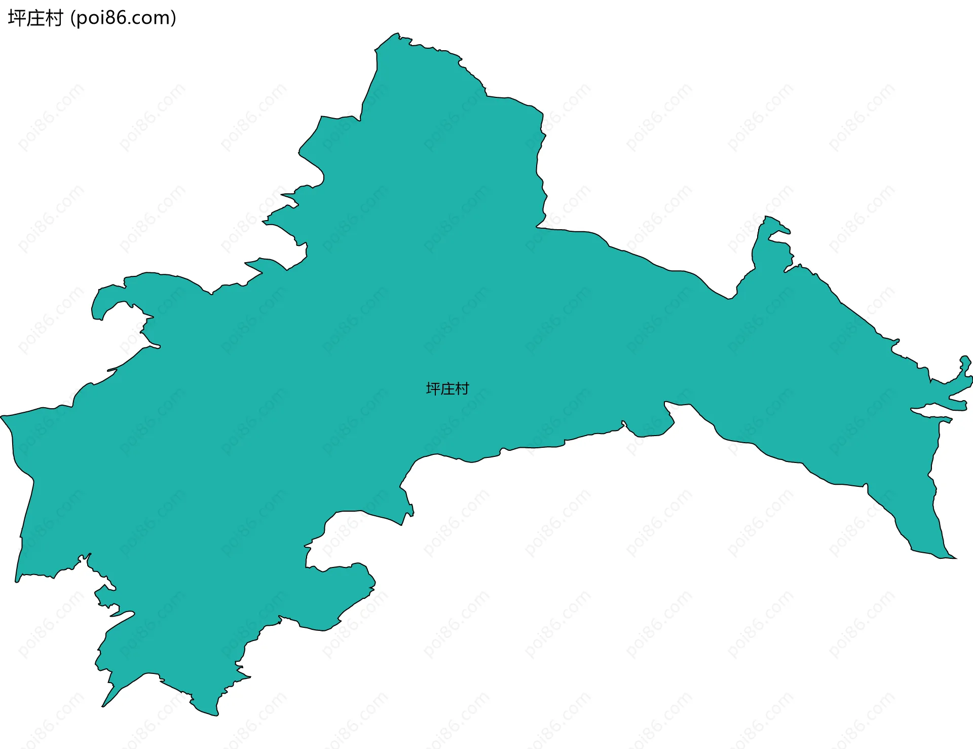 坪庄村边界地图