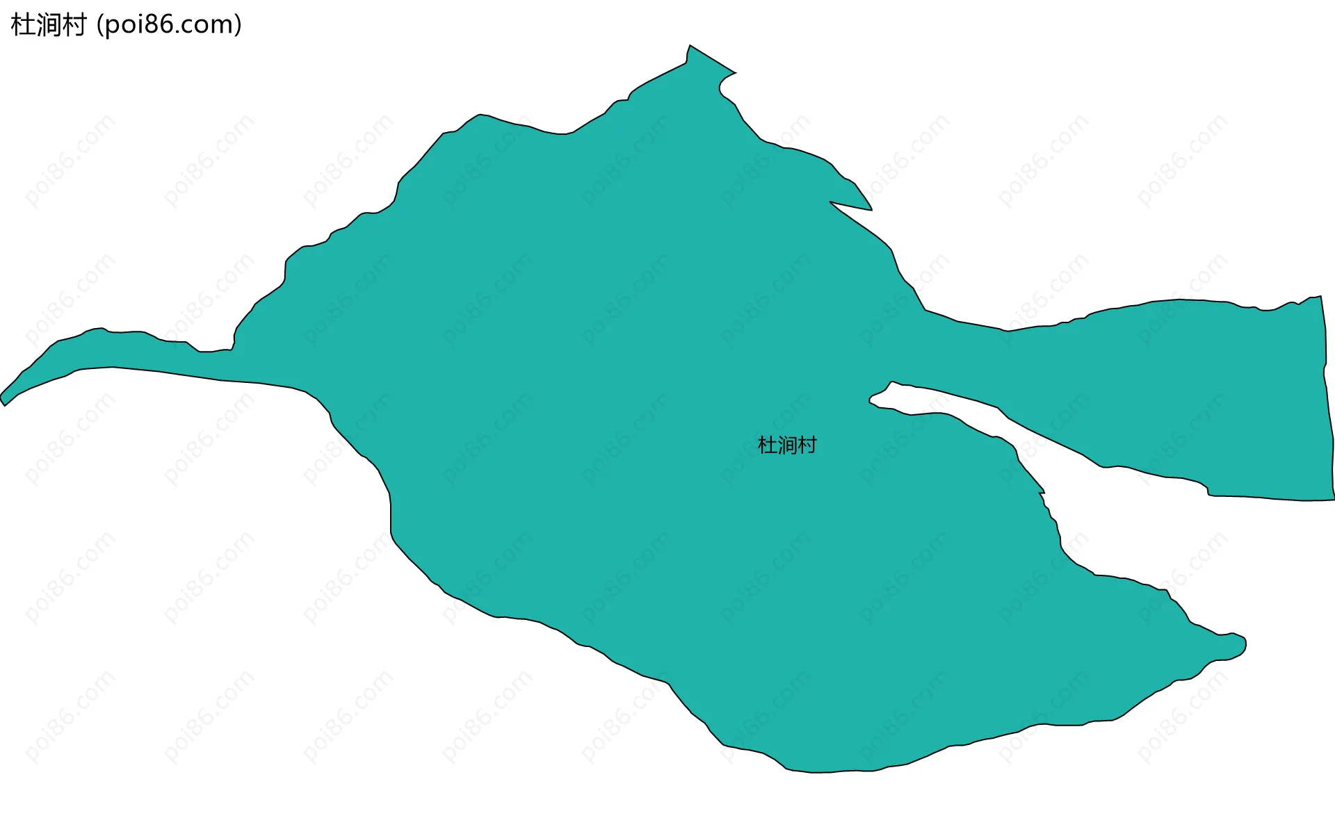 杜涧村边界地图