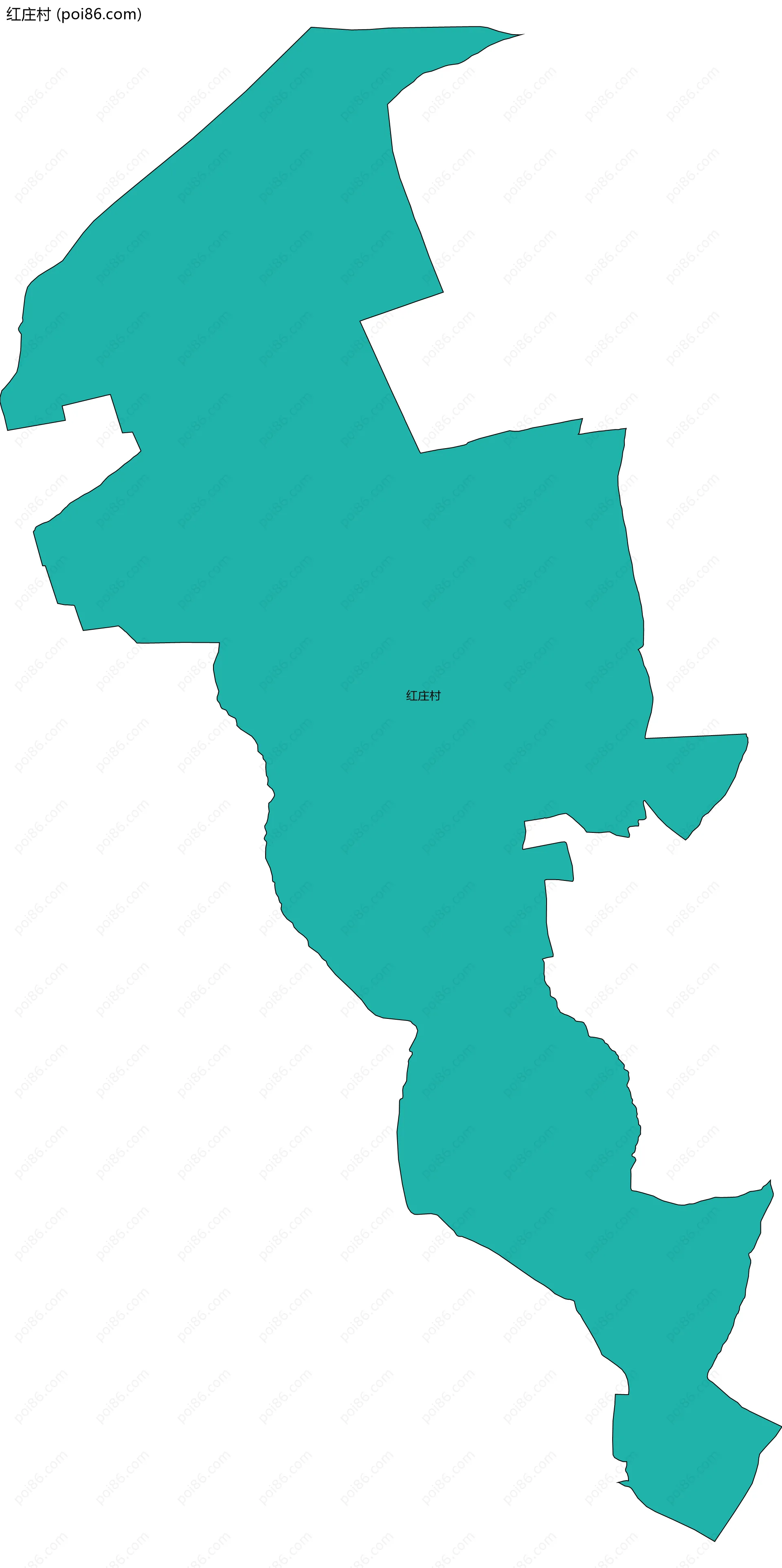 红庄村边界地图