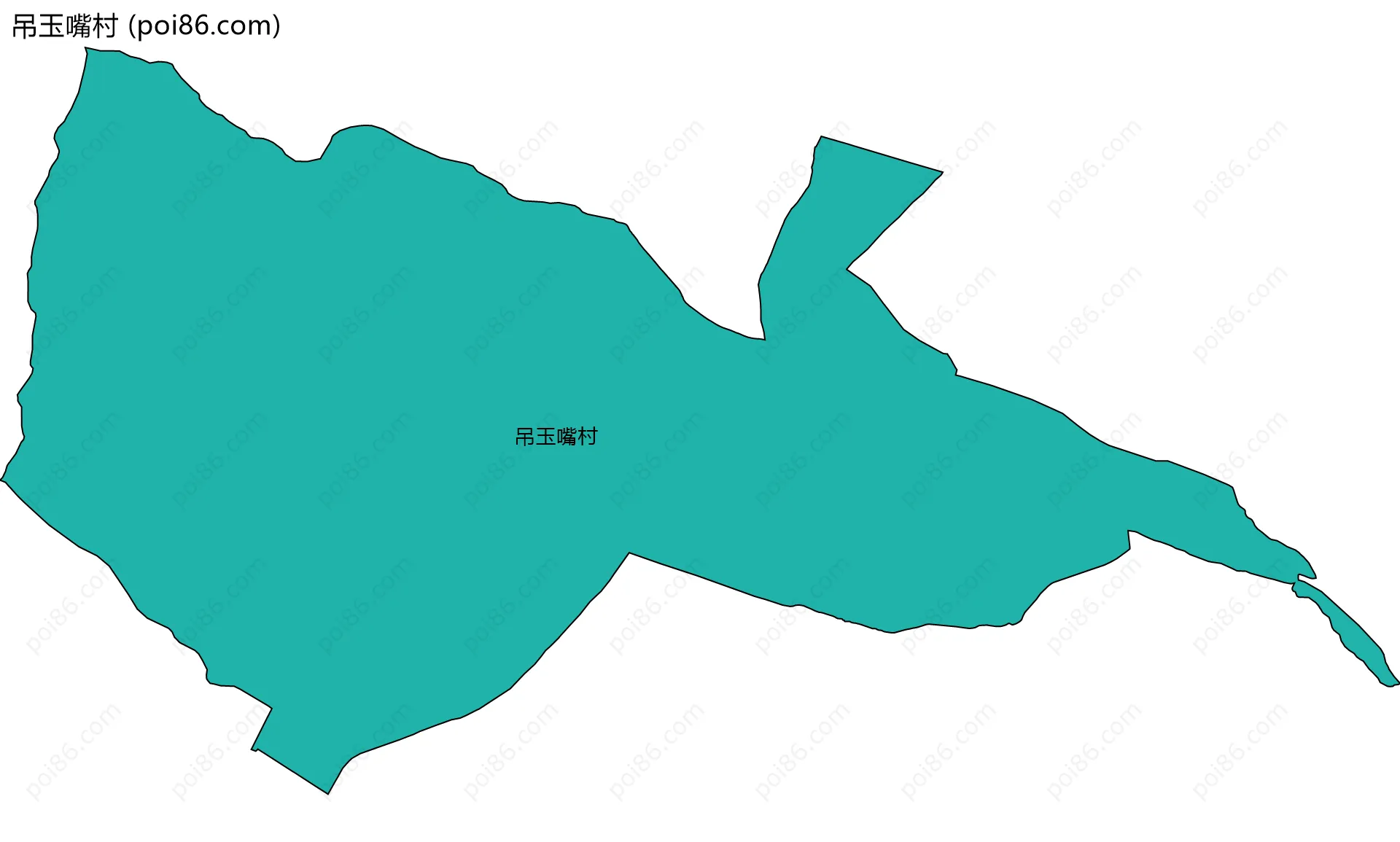 吊玉嘴村边界地图