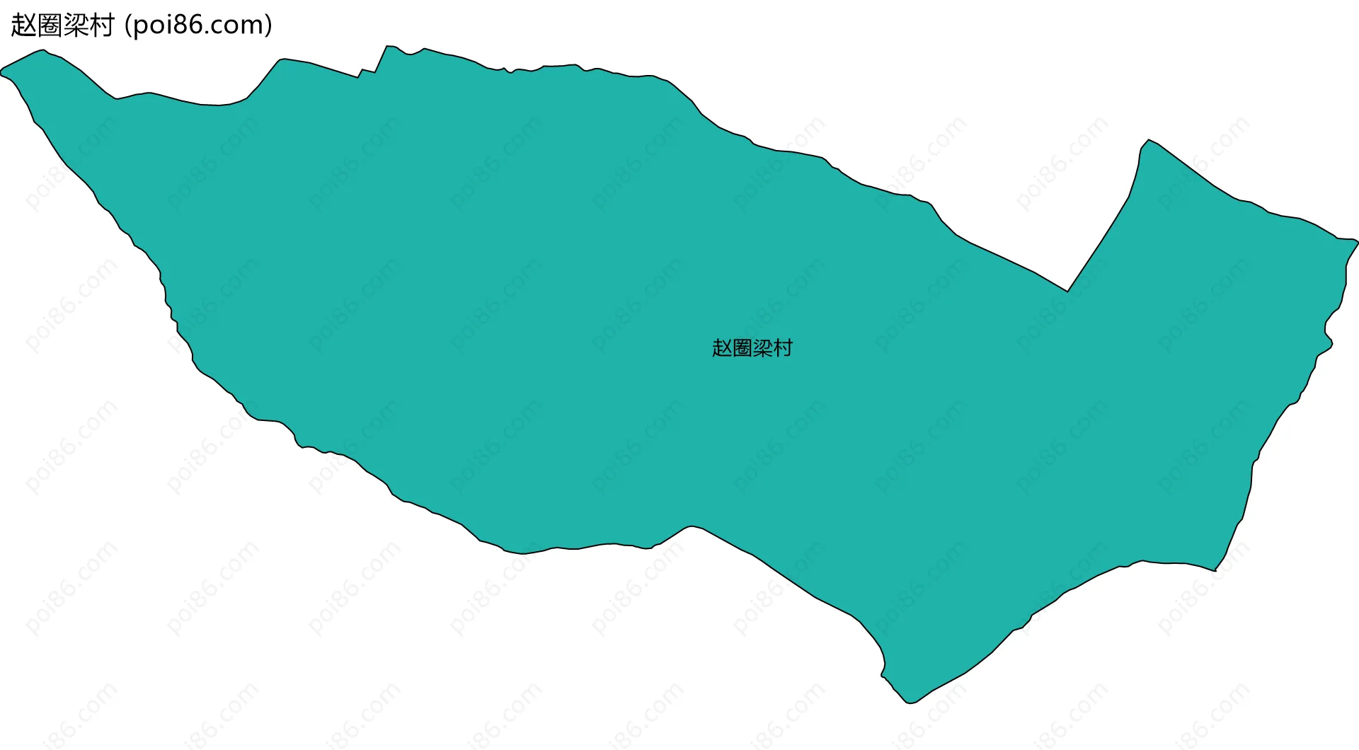 赵圈梁村边界地图