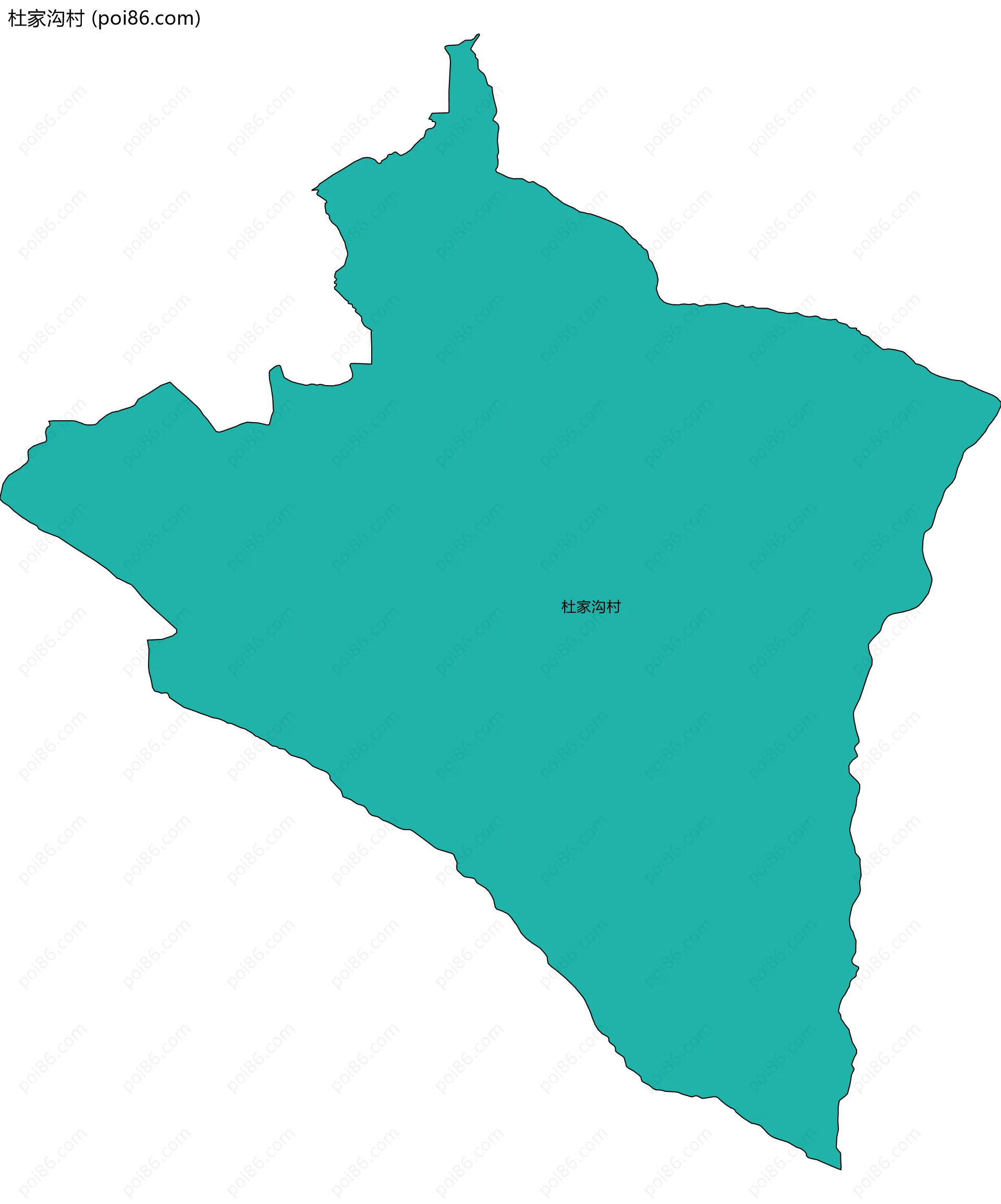 杜家沟村边界地图