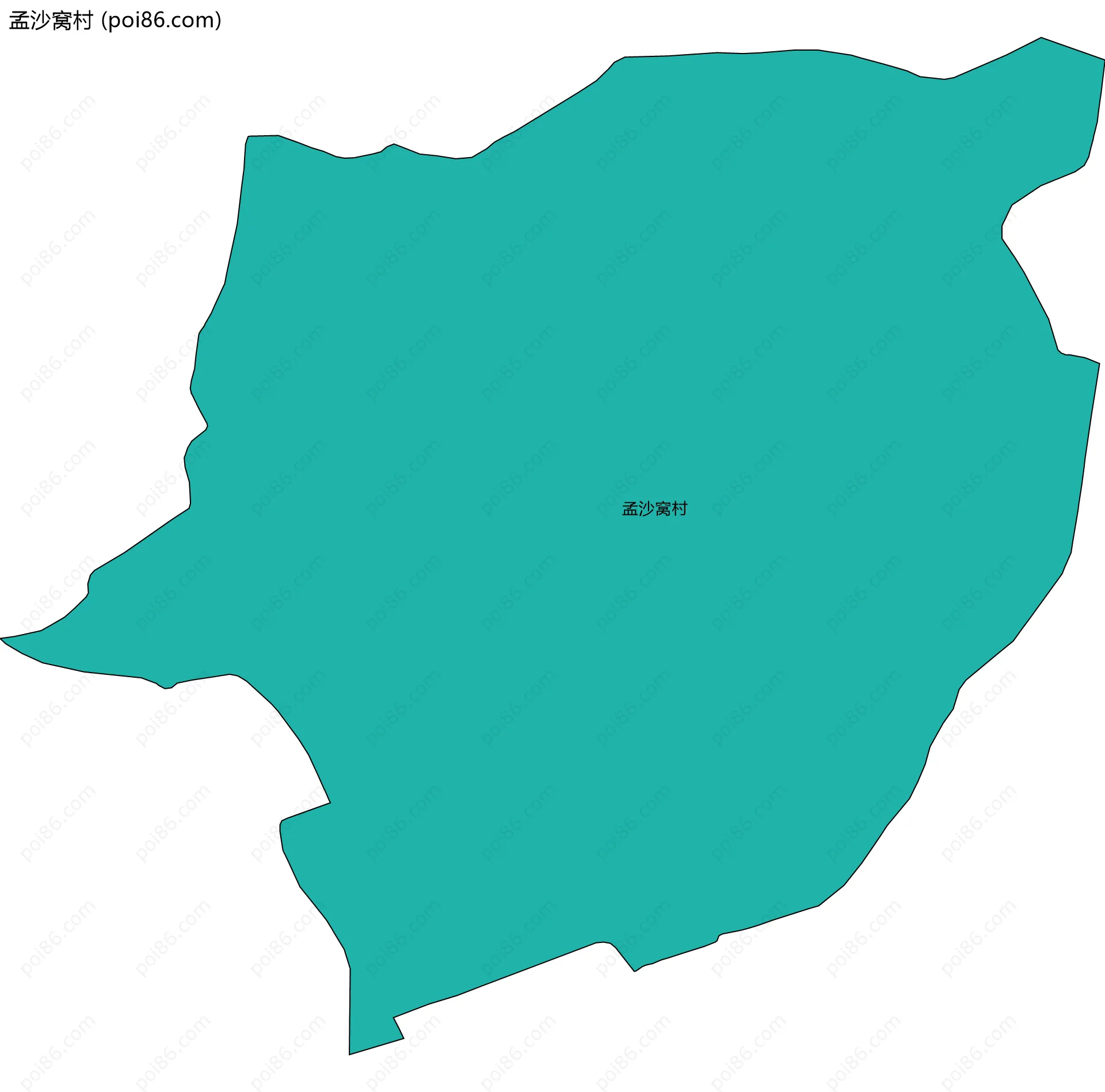 孟沙窝村边界地图