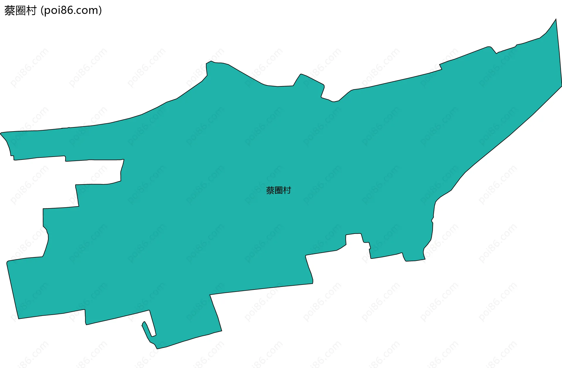 蔡圈村边界地图