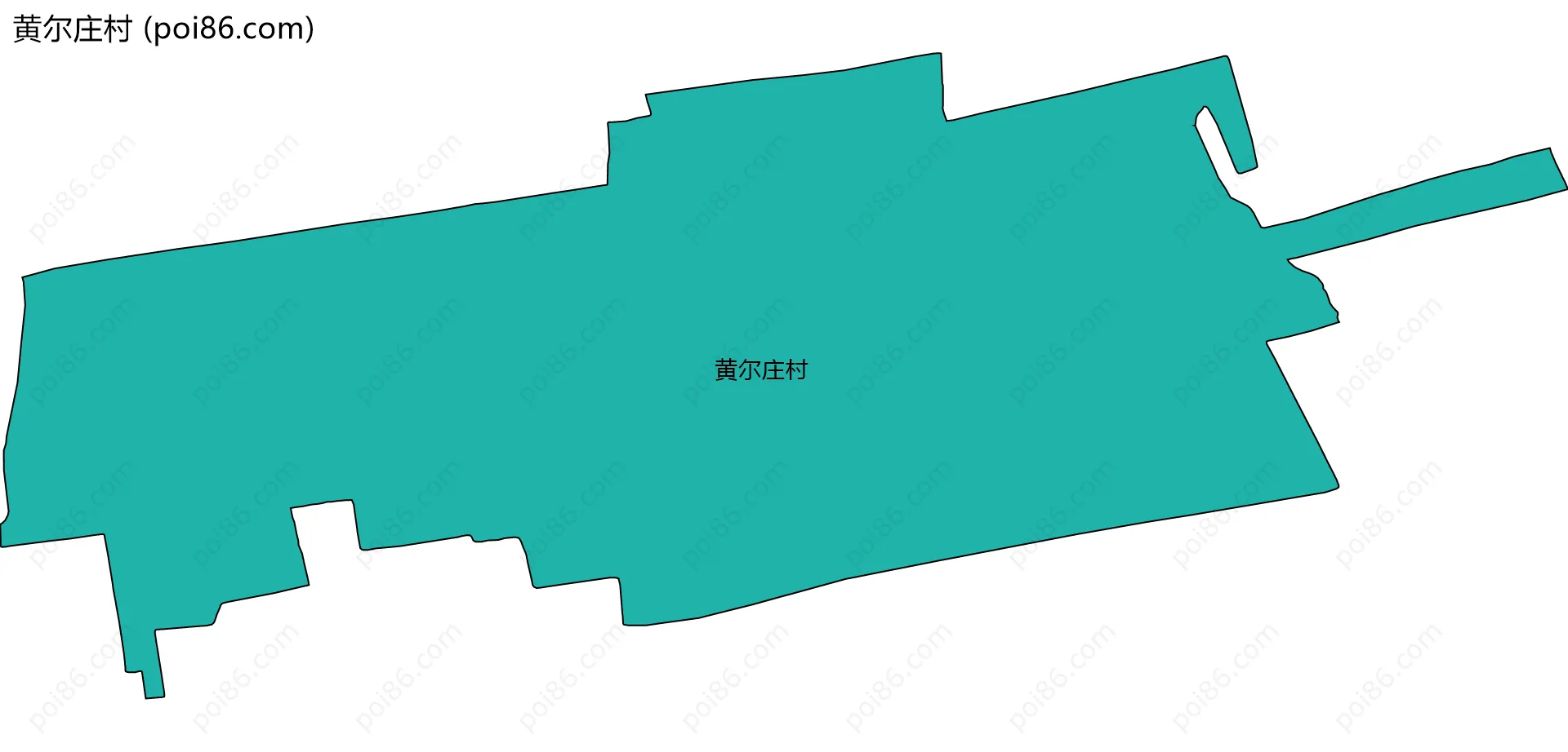 黄尔庄村边界地图