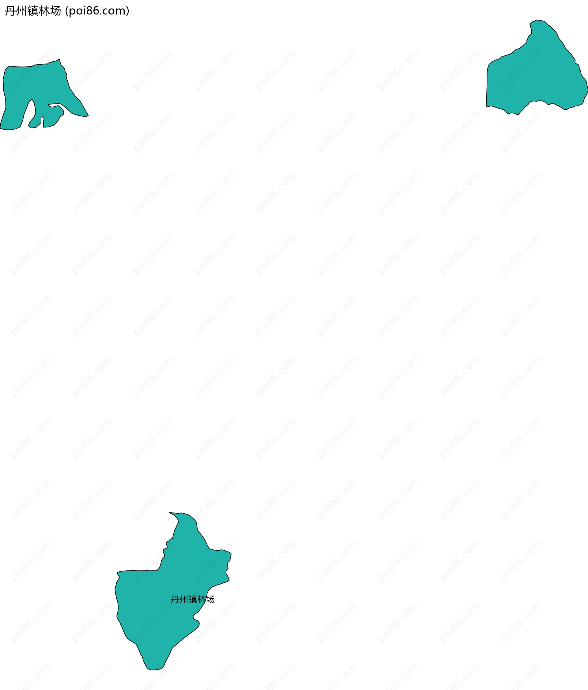 丹州镇林场边界地图(五级行政区划)