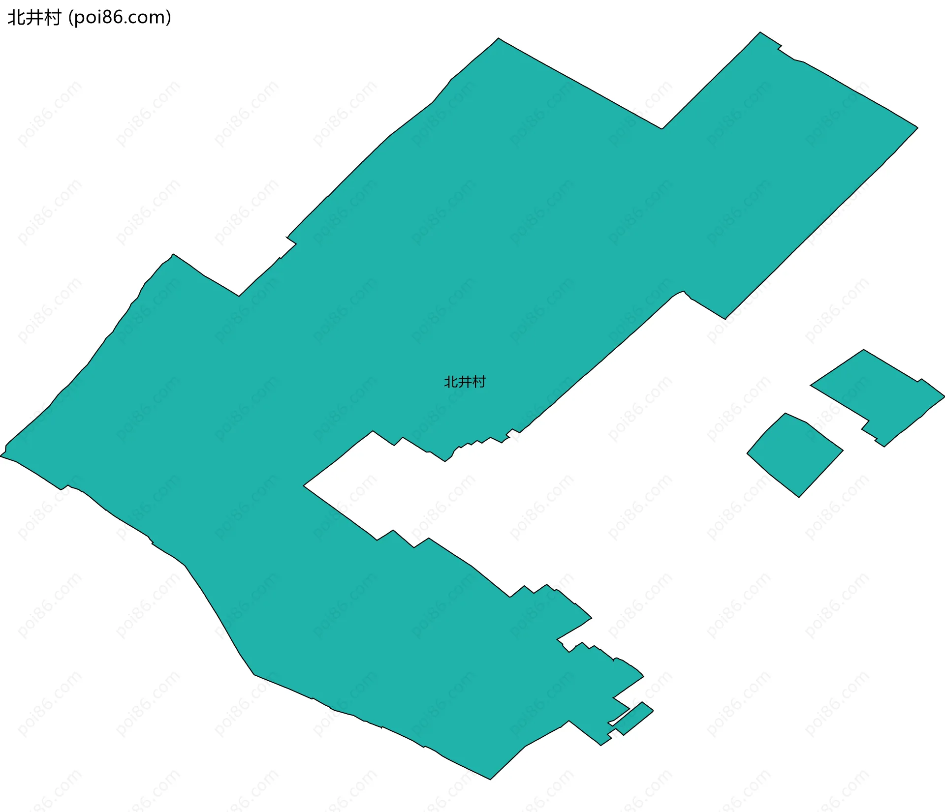北井村边界地图