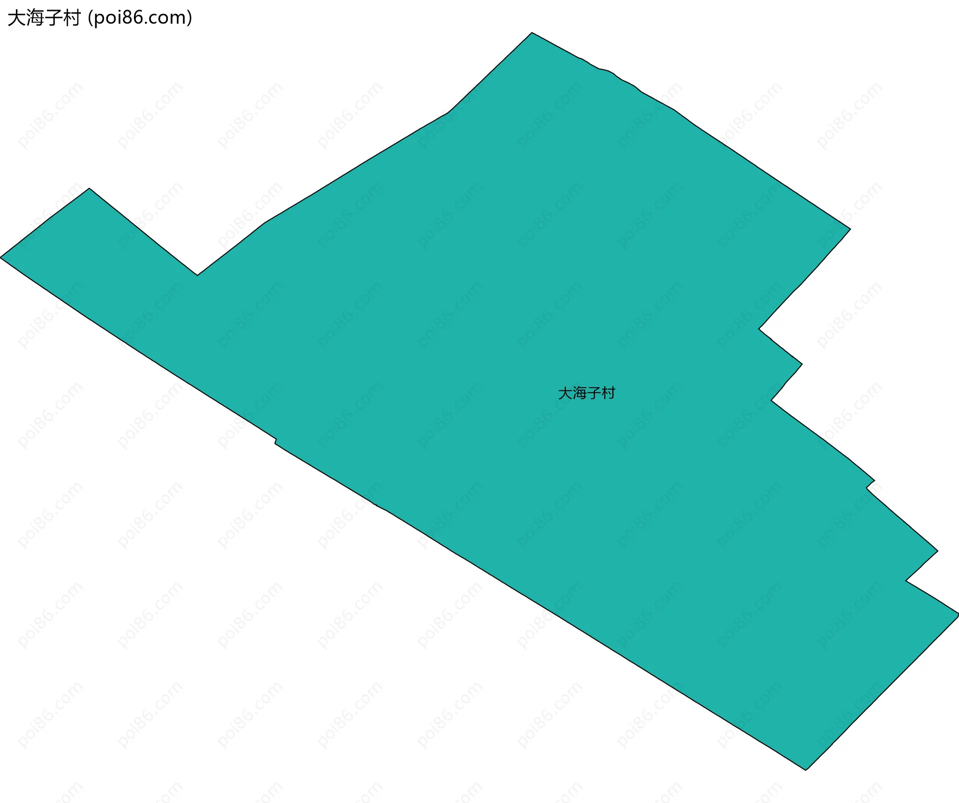 大海子村边界地图
