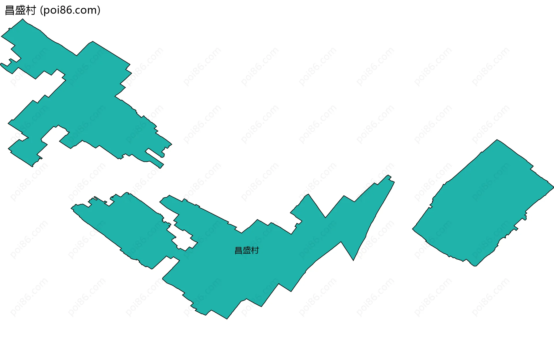 昌盛村边界地图