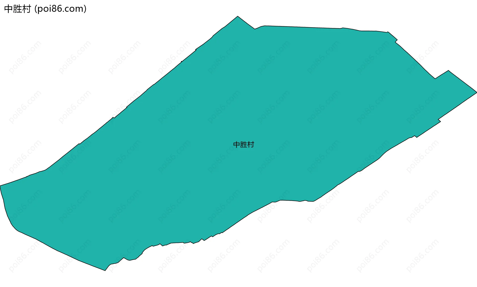 中胜村边界地图