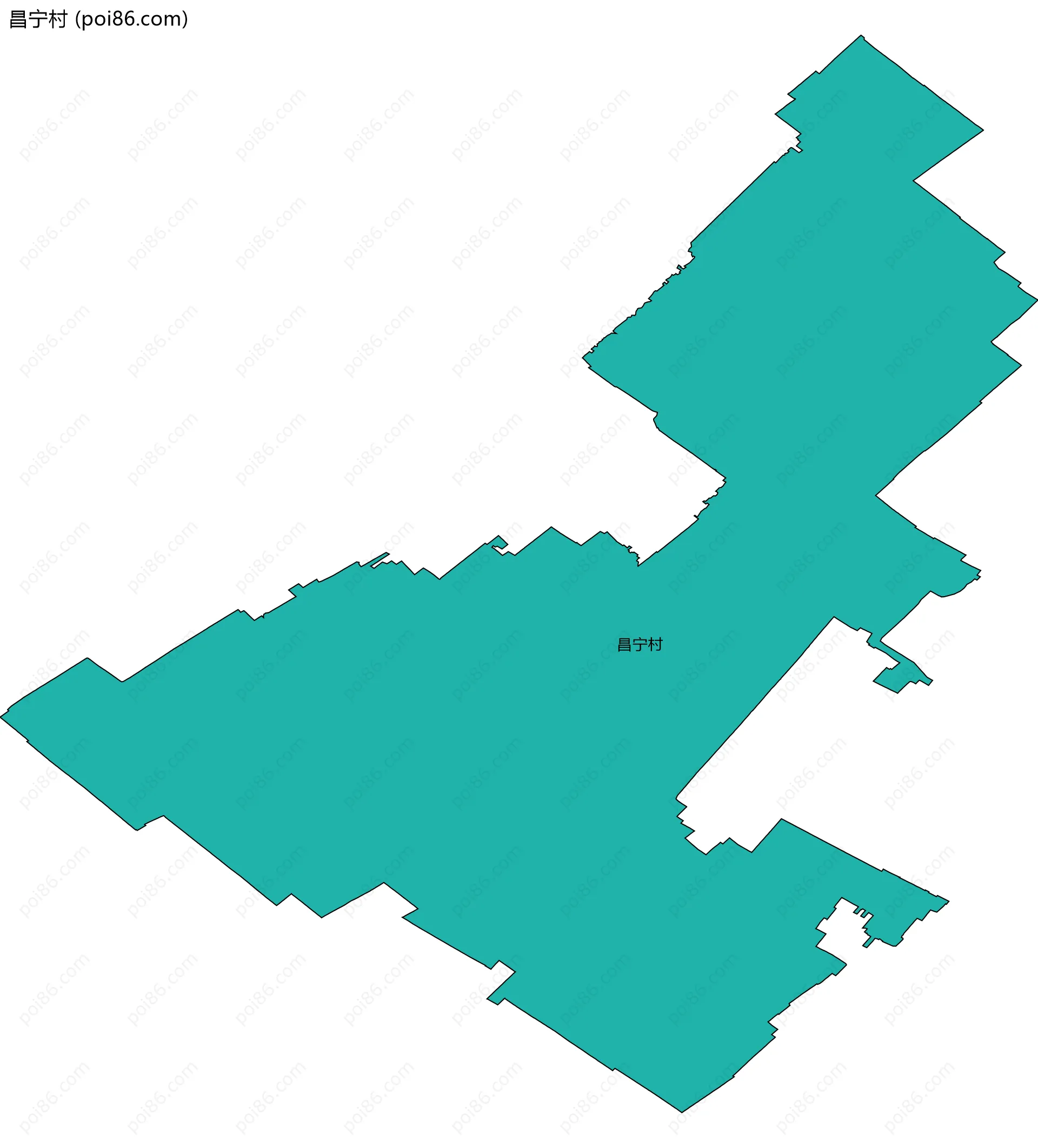 昌宁村边界地图