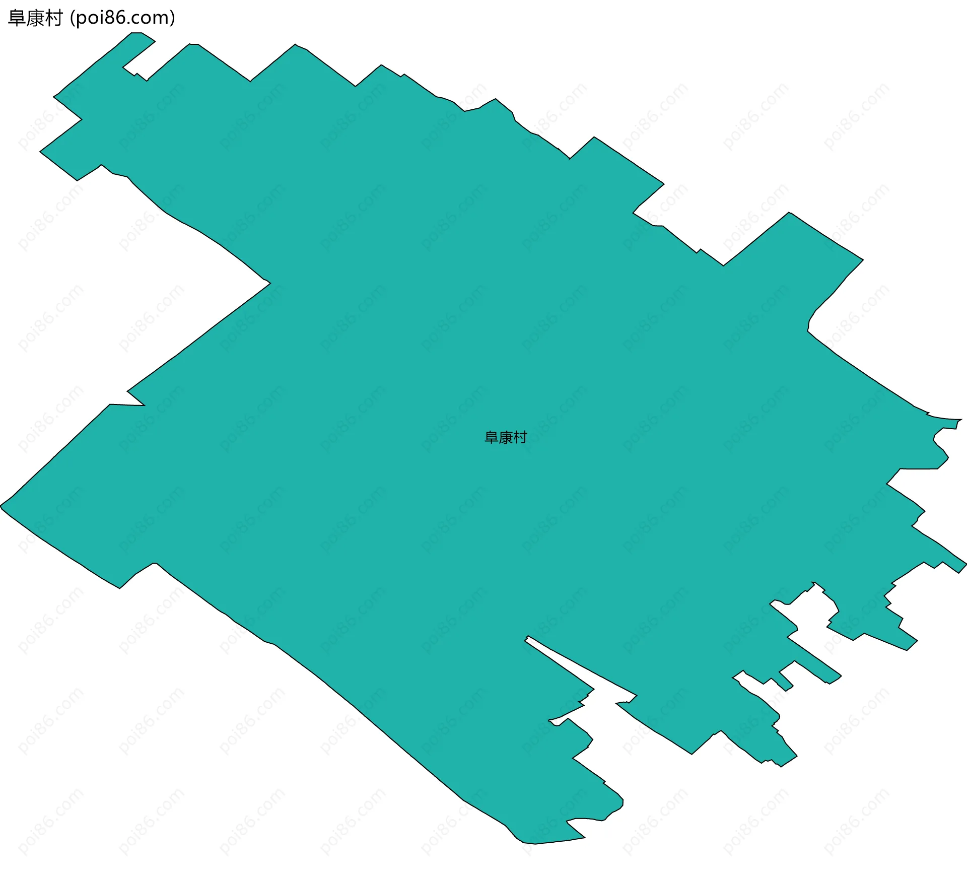阜康村边界地图