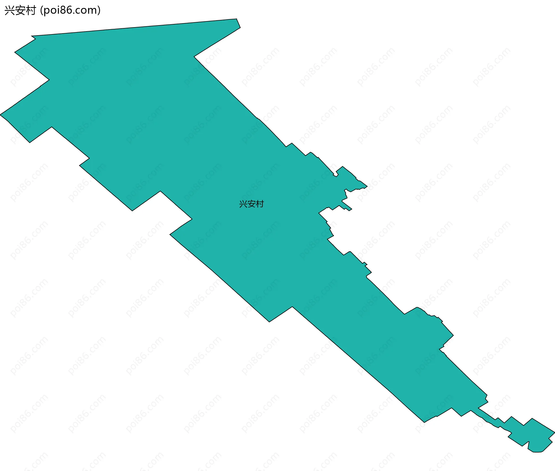 兴安村边界地图