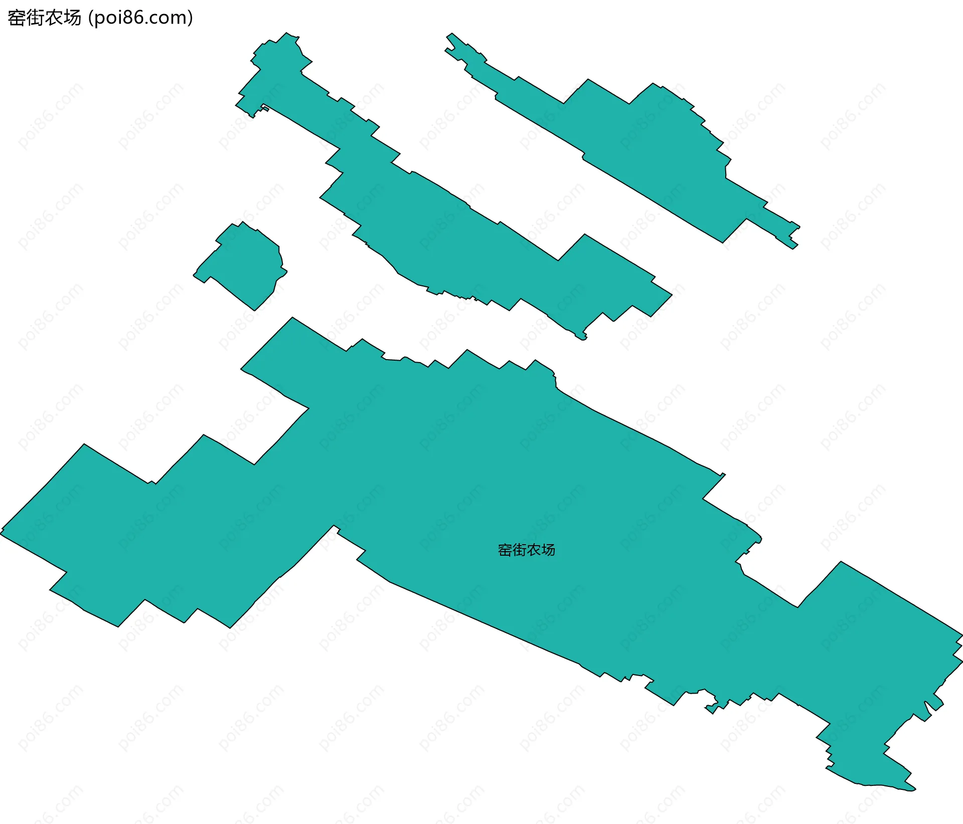 窑街农场边界地图