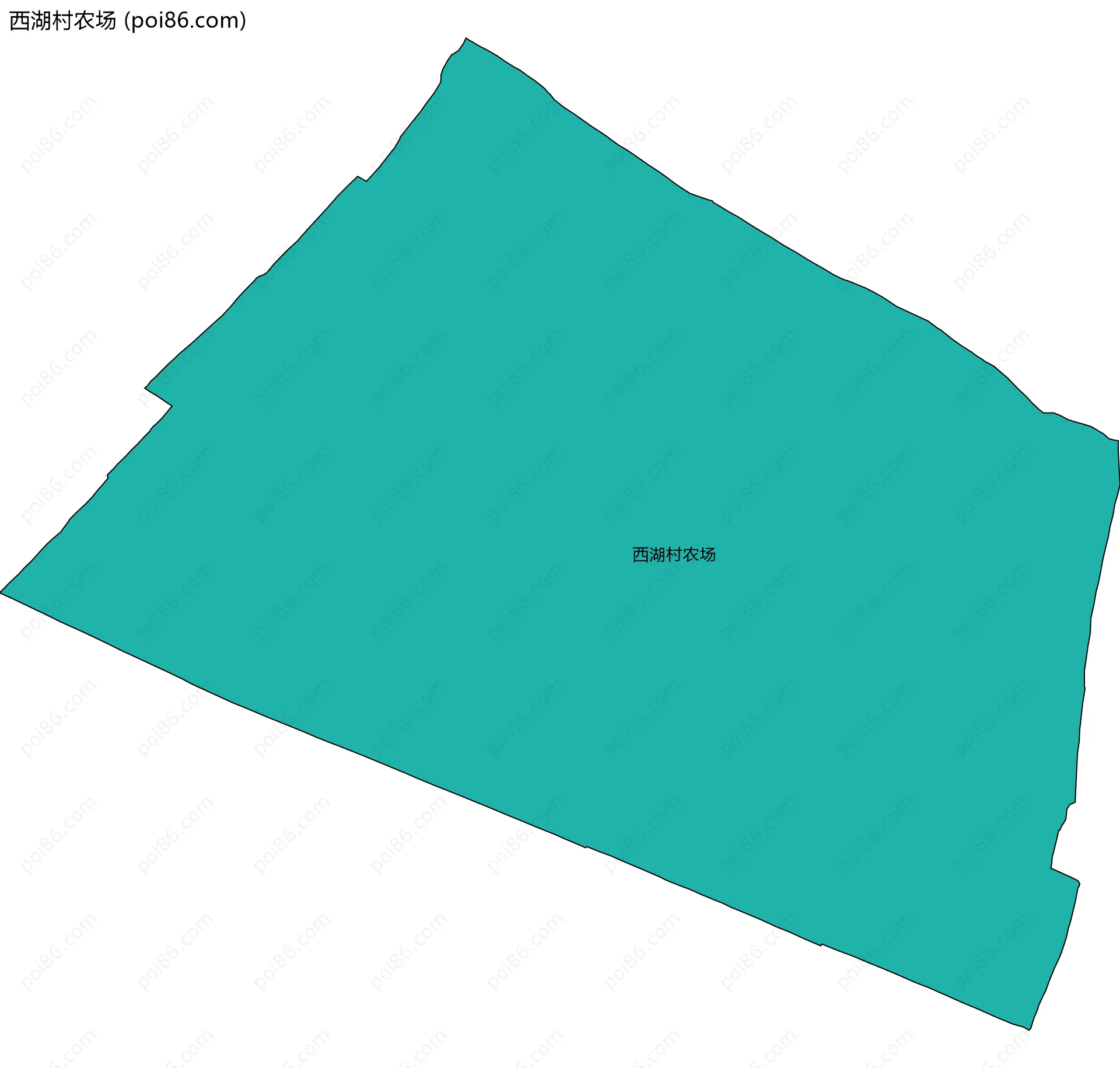 西湖村农场边界地图