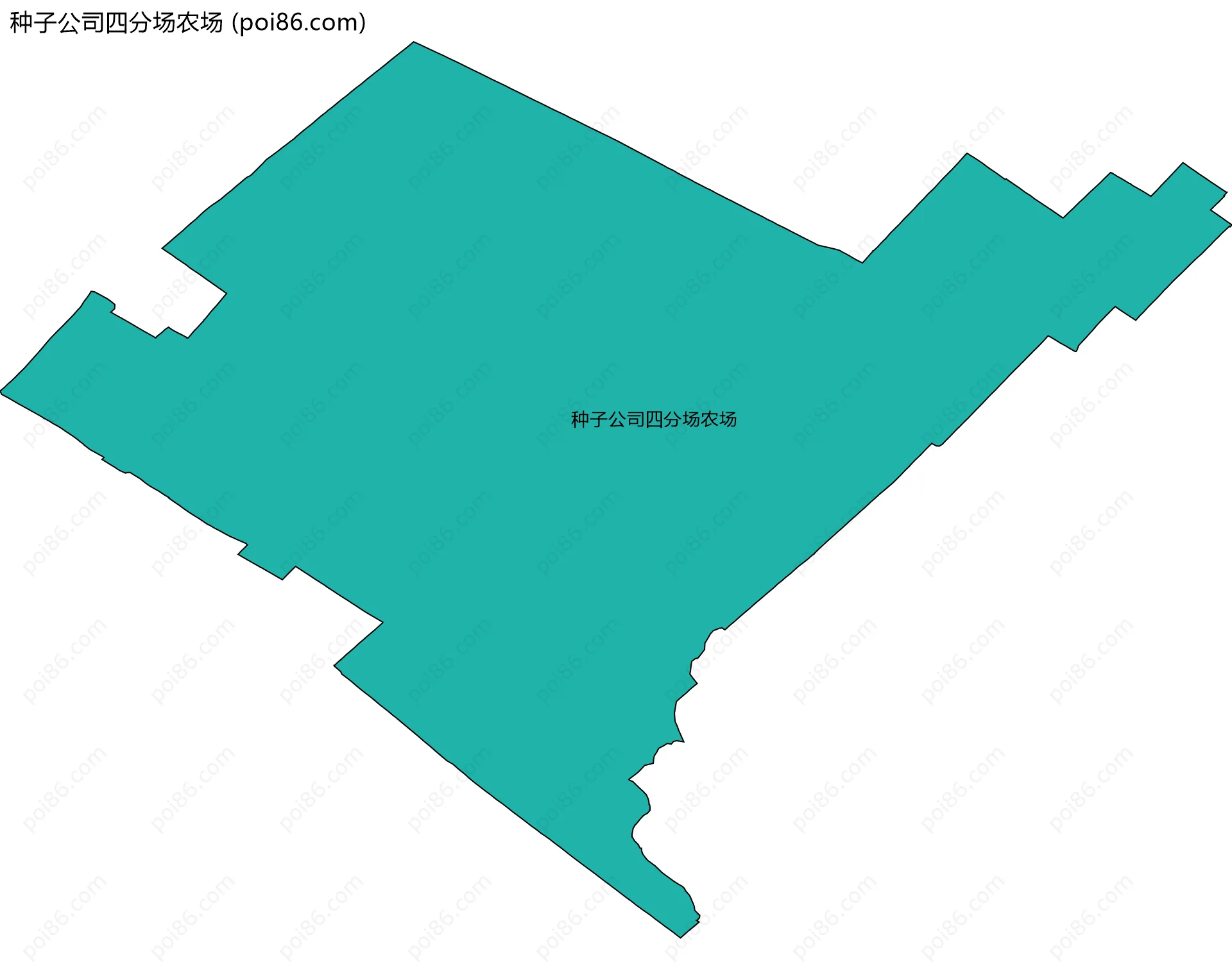 种子公司四分场农场边界地图
