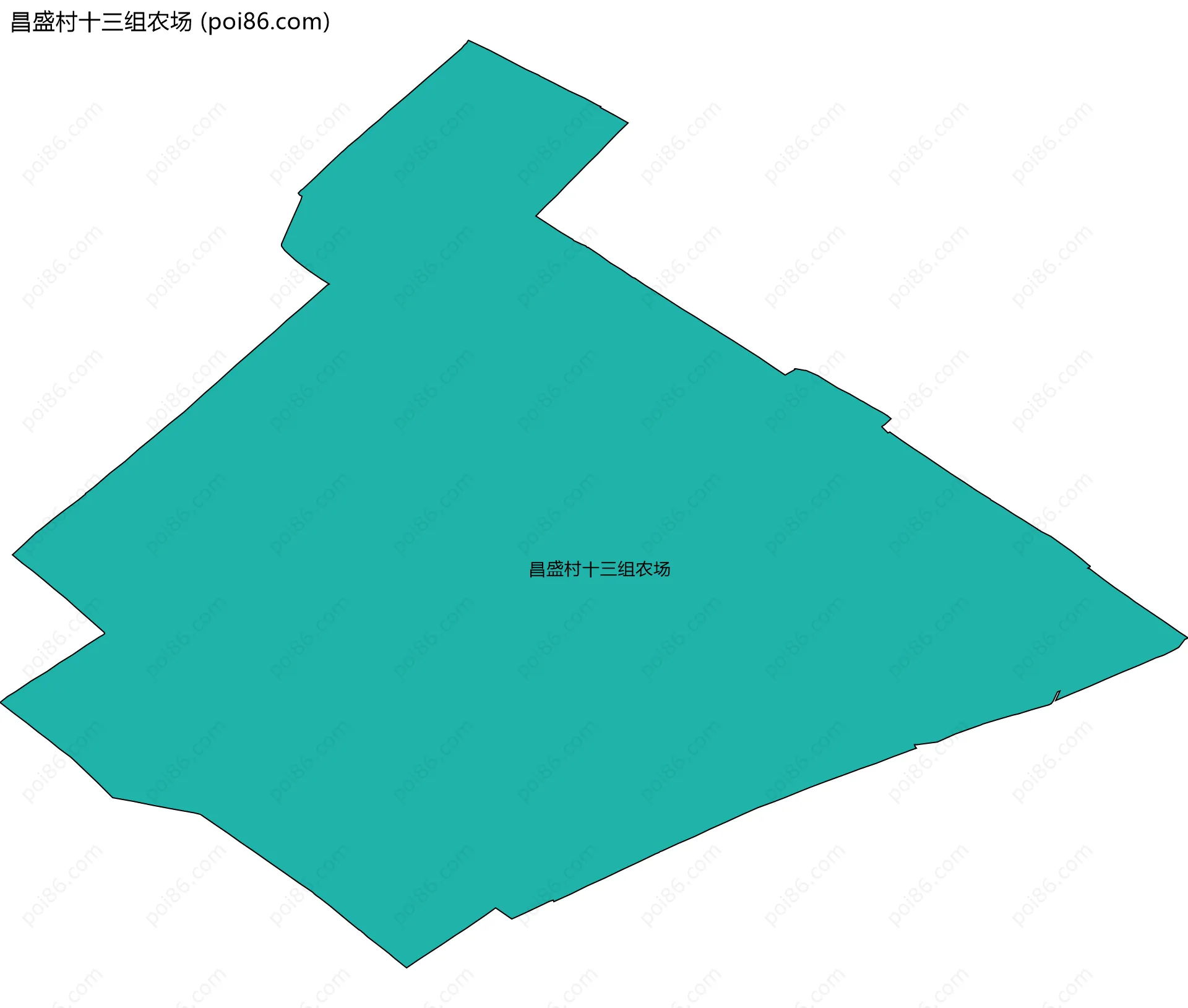 昌盛村十三组农场边界地图