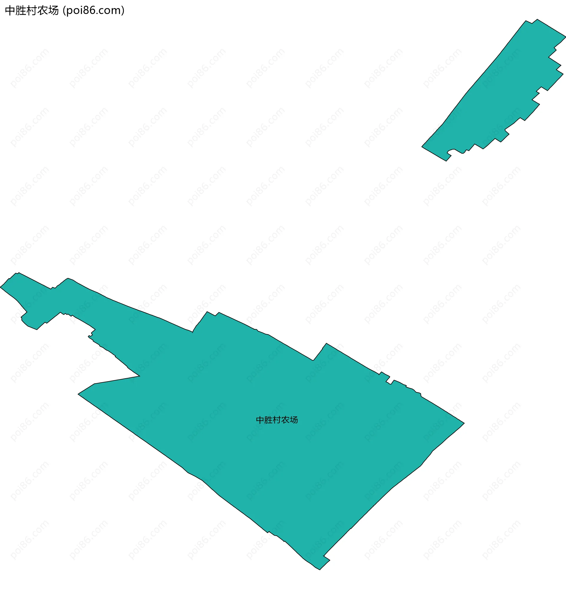 中胜村农场边界地图