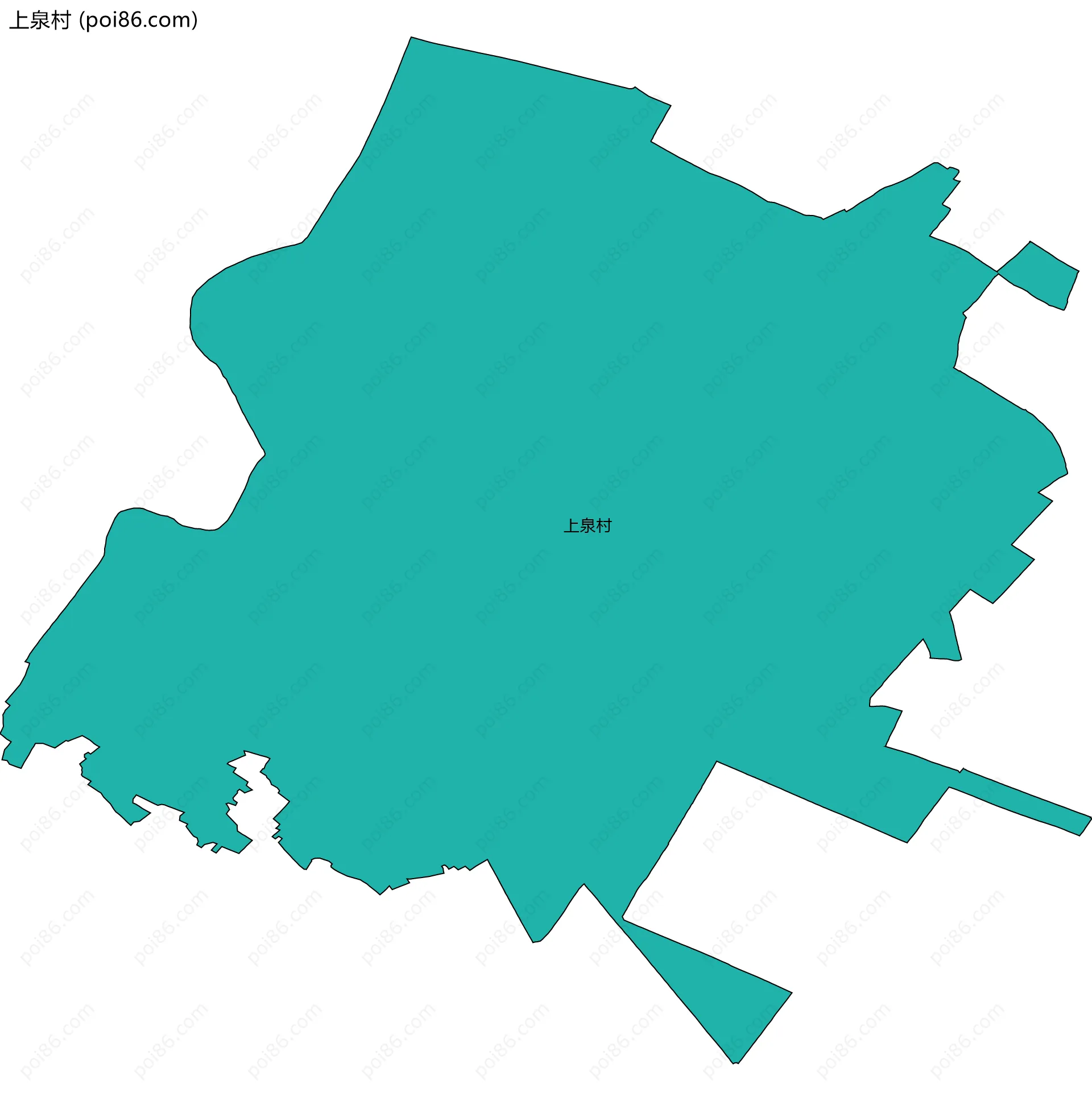 上泉村边界地图