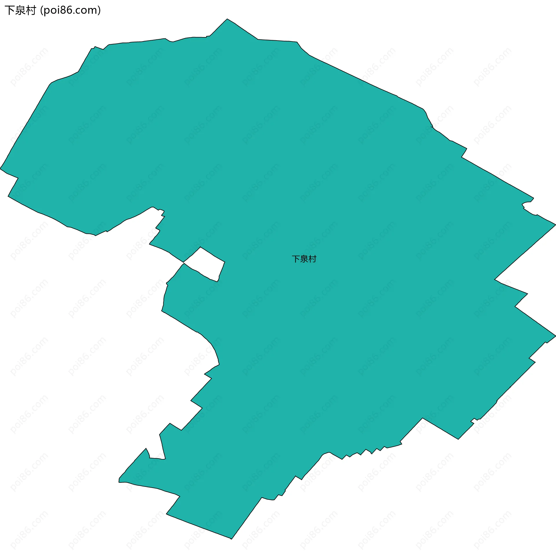 下泉村边界地图