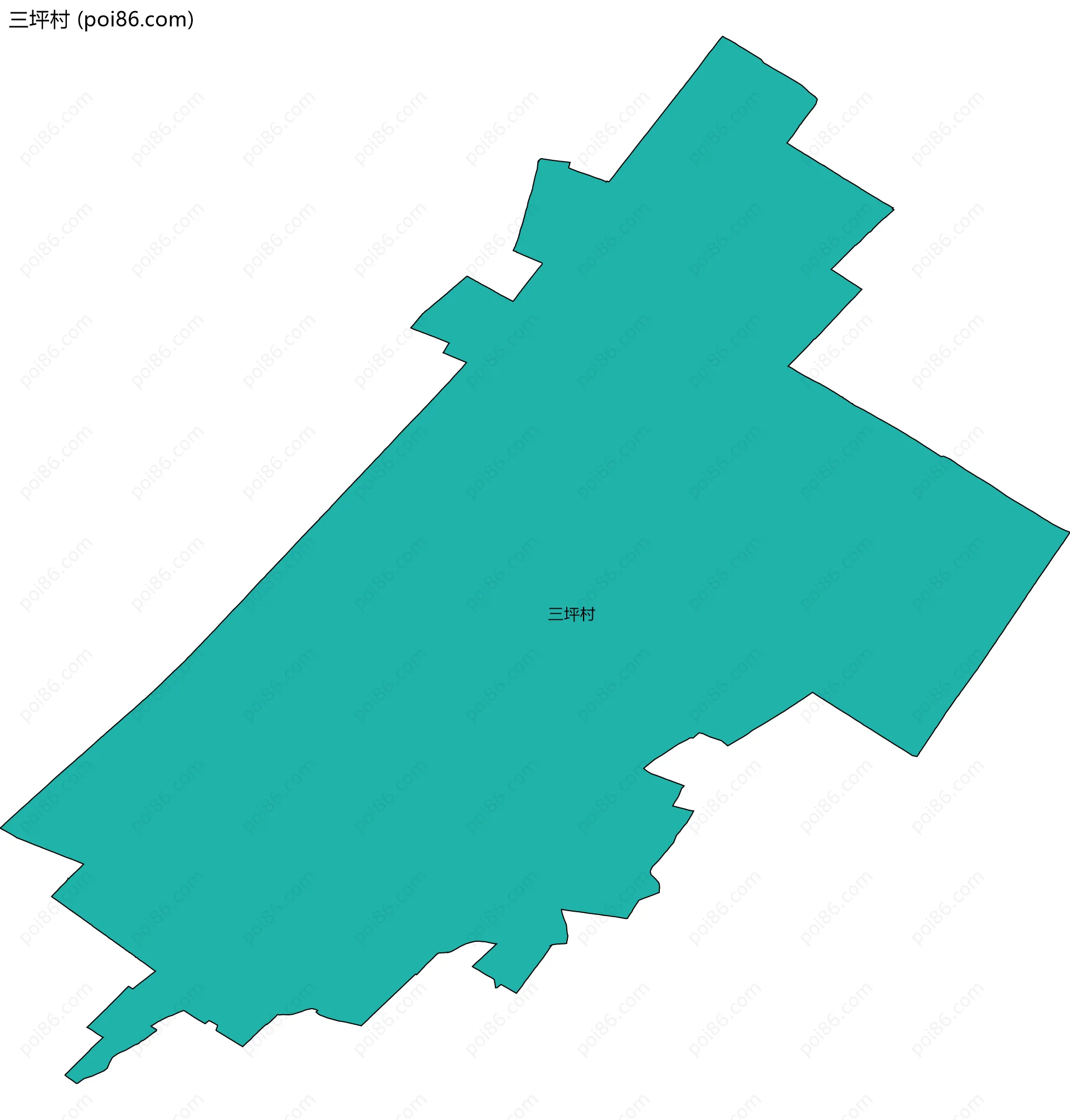 三坪村边界地图
