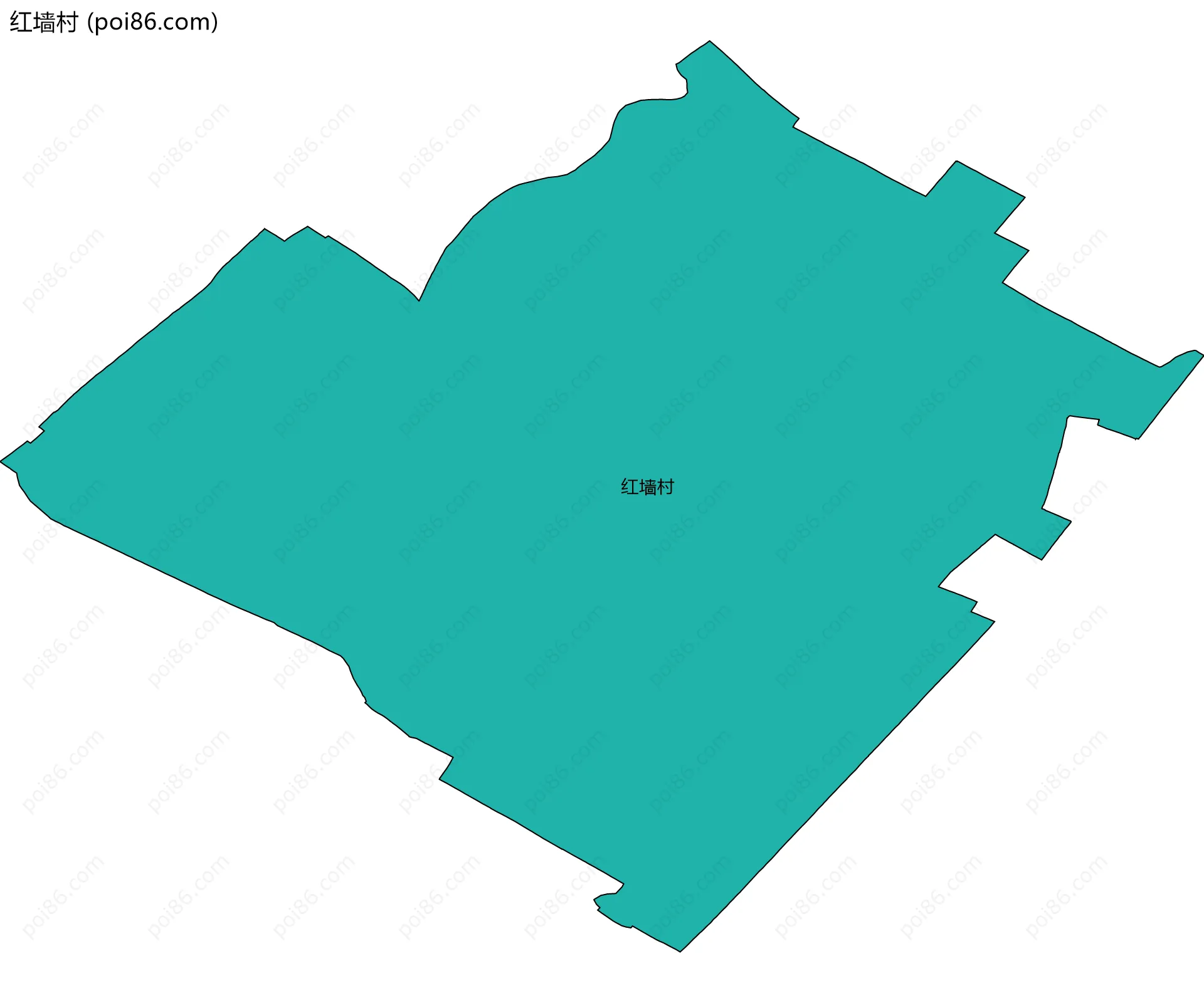 红墙村边界地图