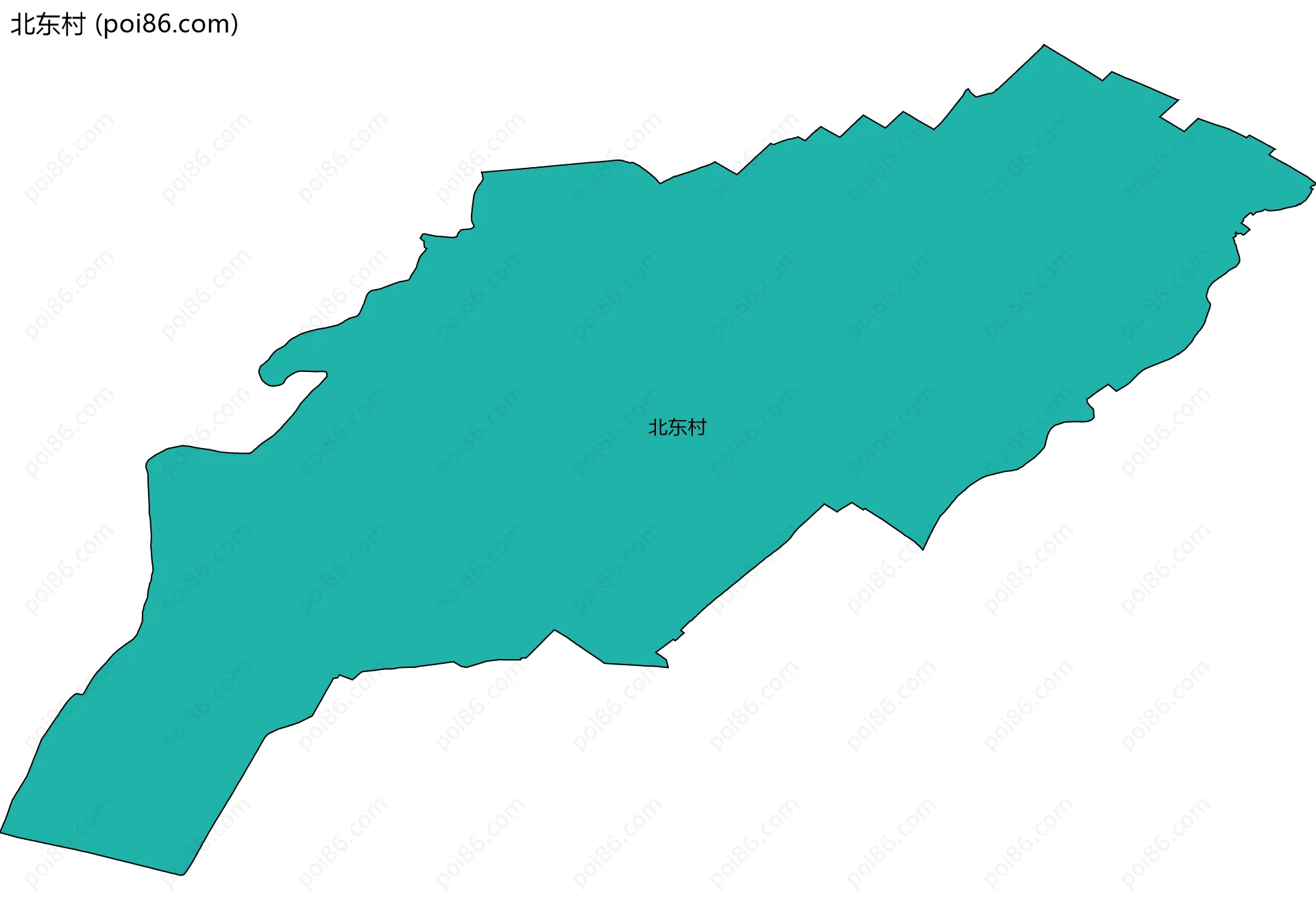 北东村边界地图