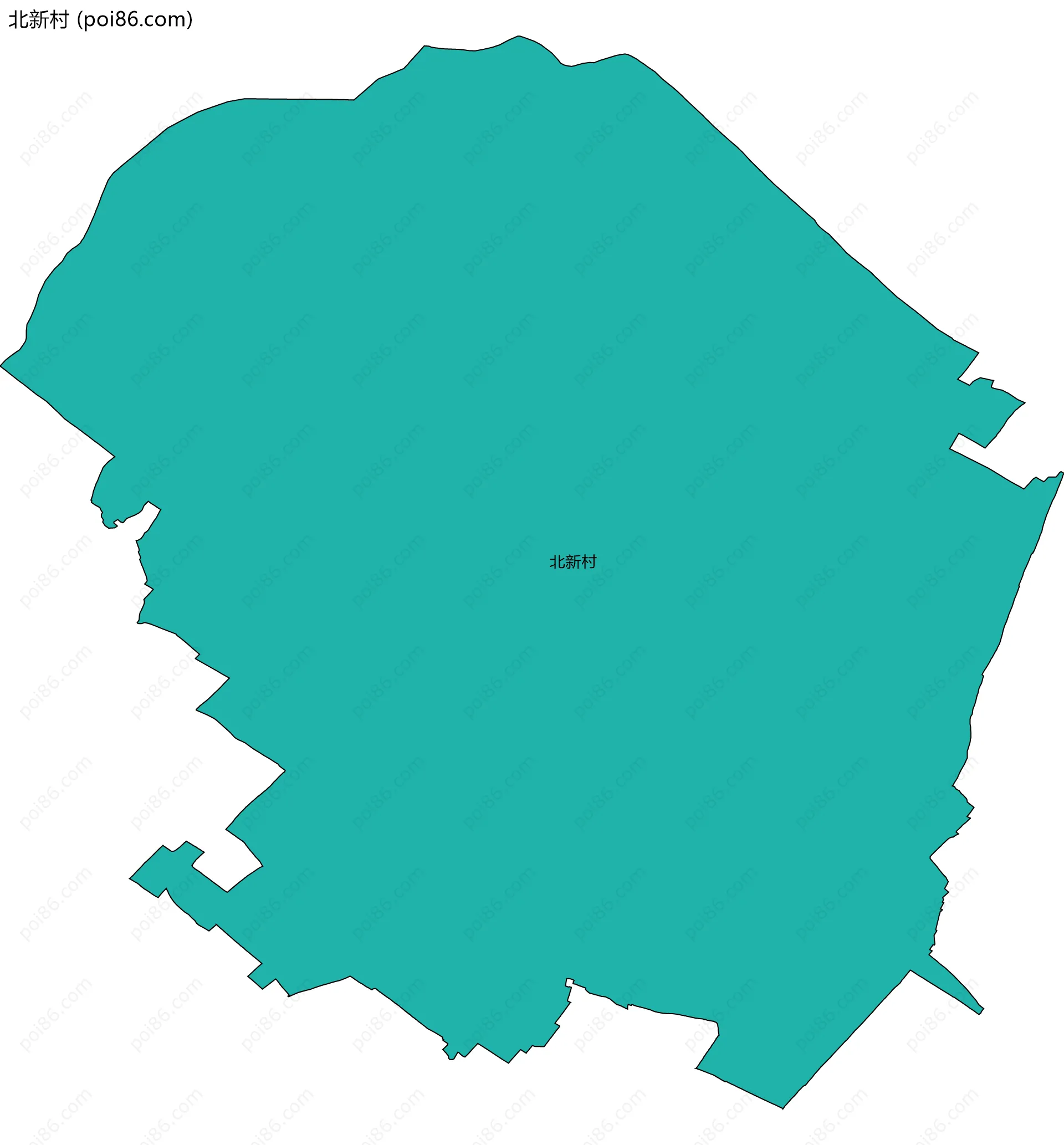 北新村边界地图