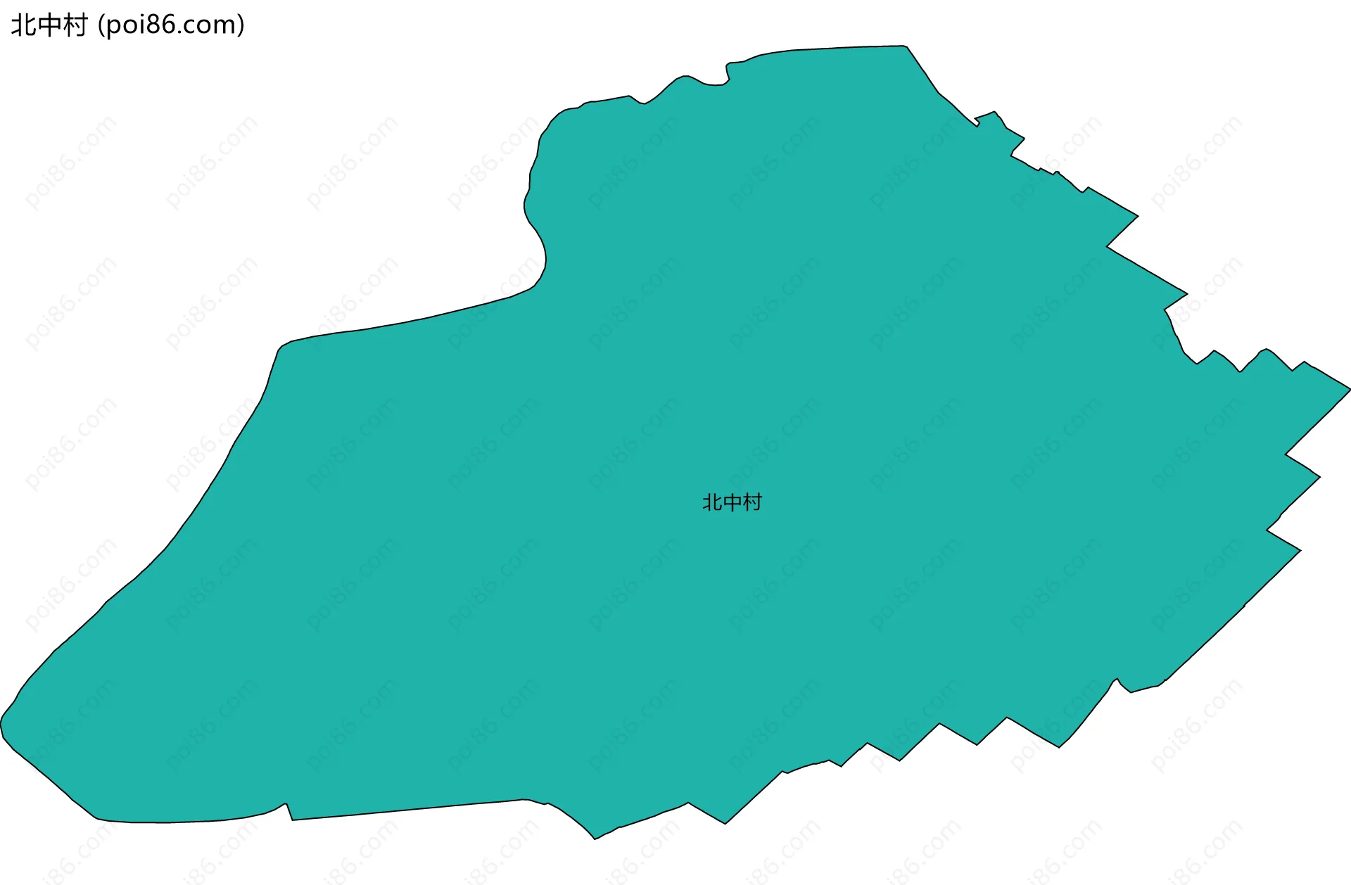 北中村边界地图