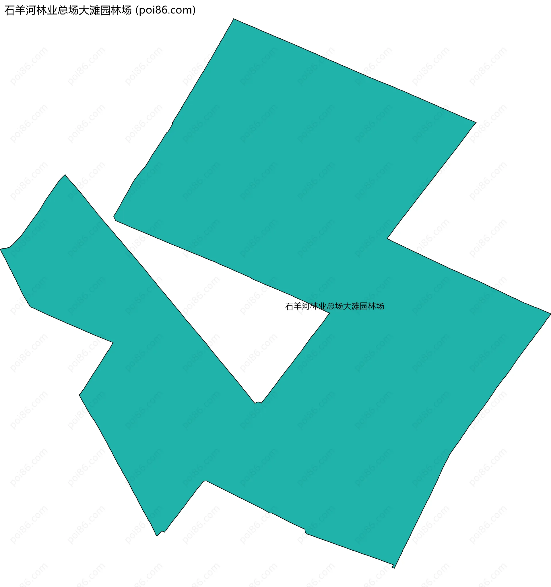 石羊河林业总场大滩园林场边界地图