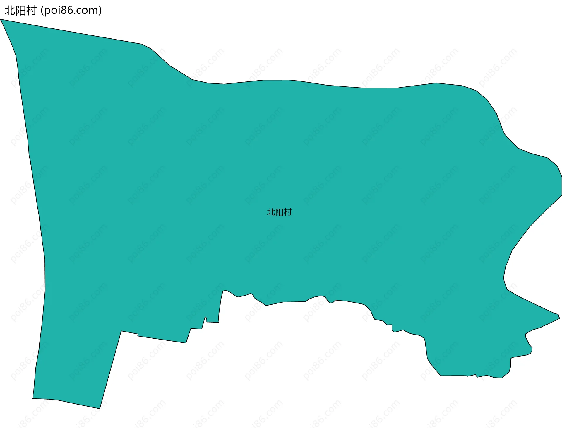 北阳村边界地图