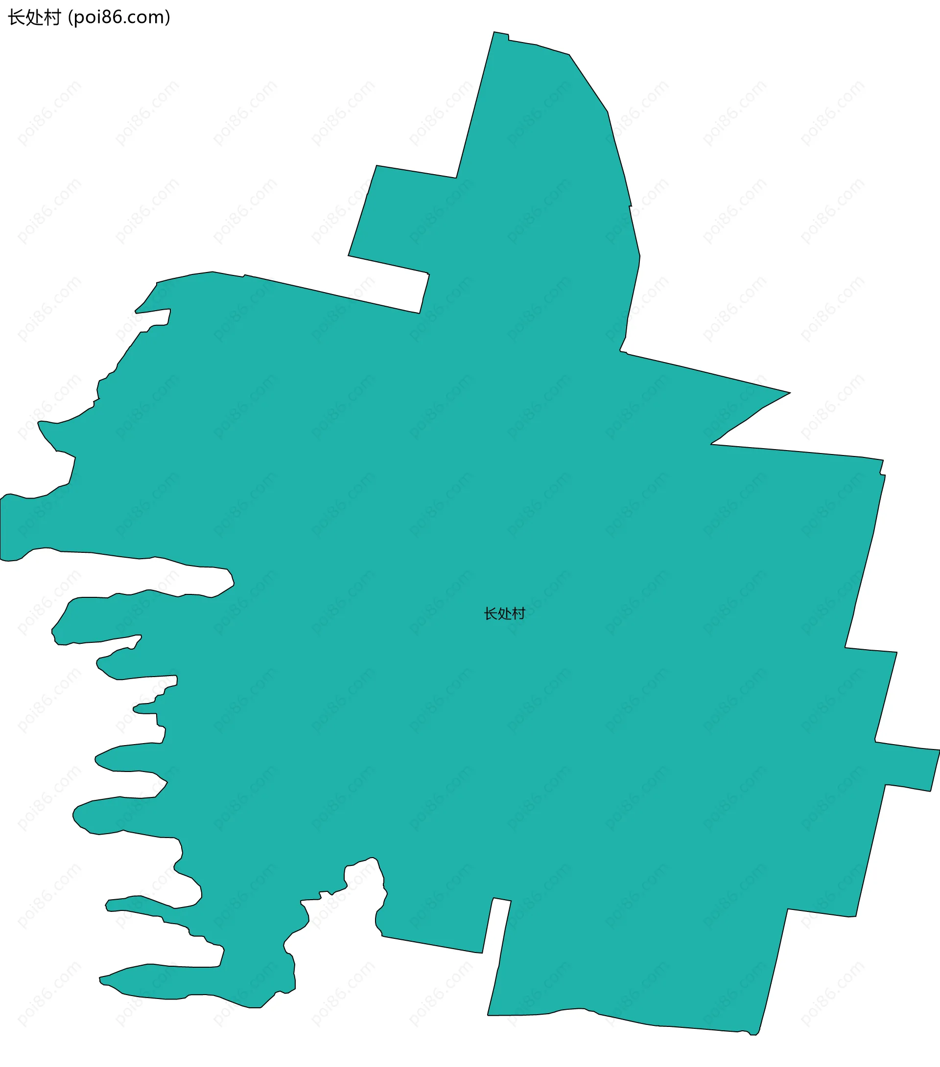 长处村边界地图