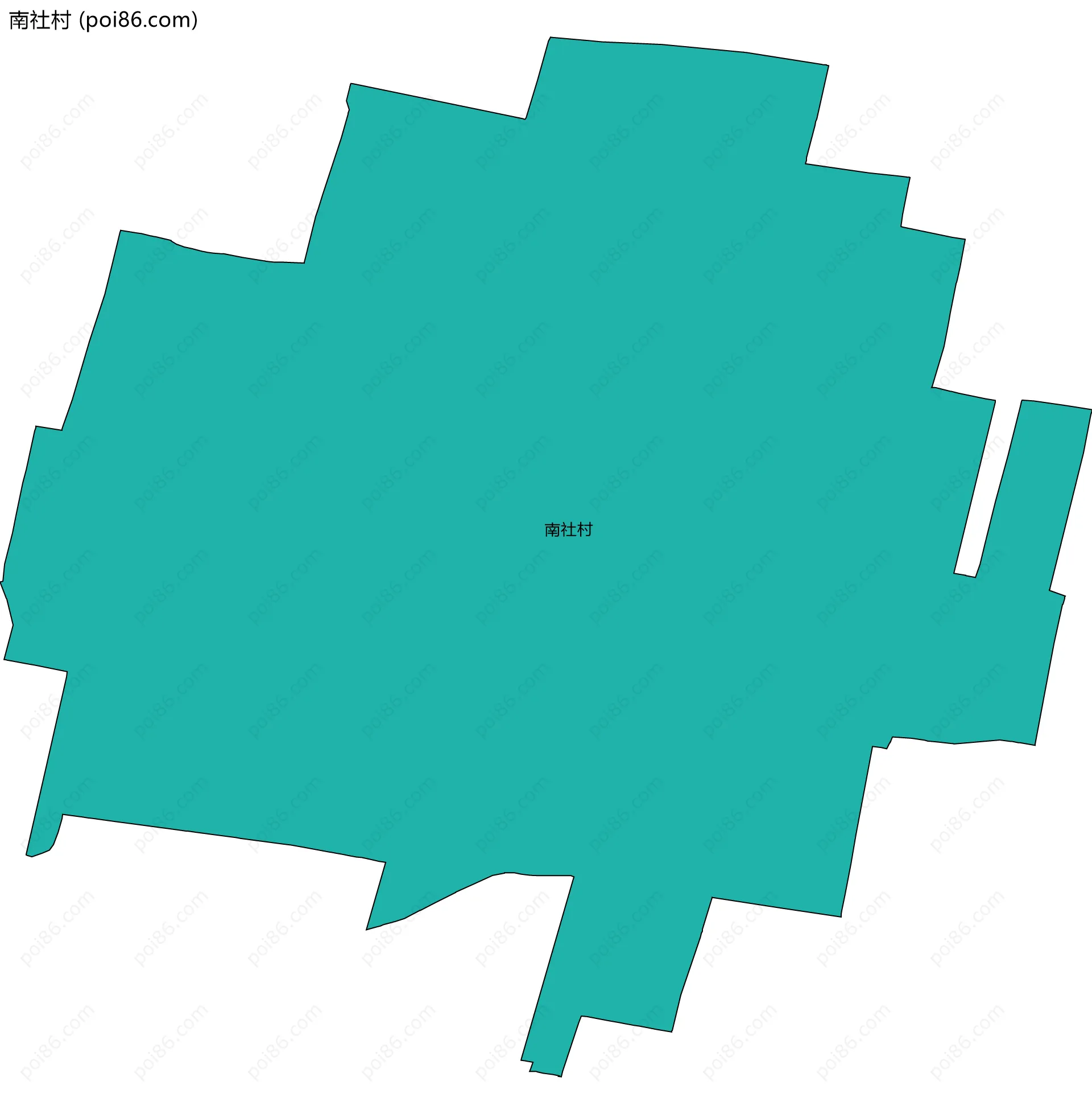 南社村边界地图