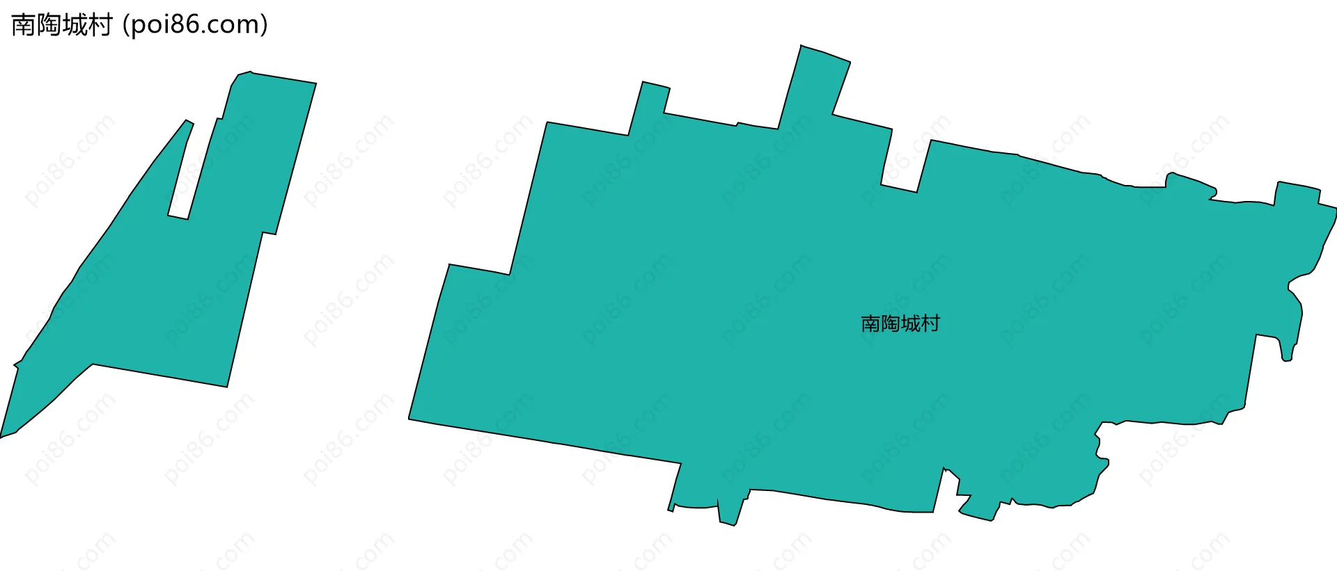 南陶城村边界地图