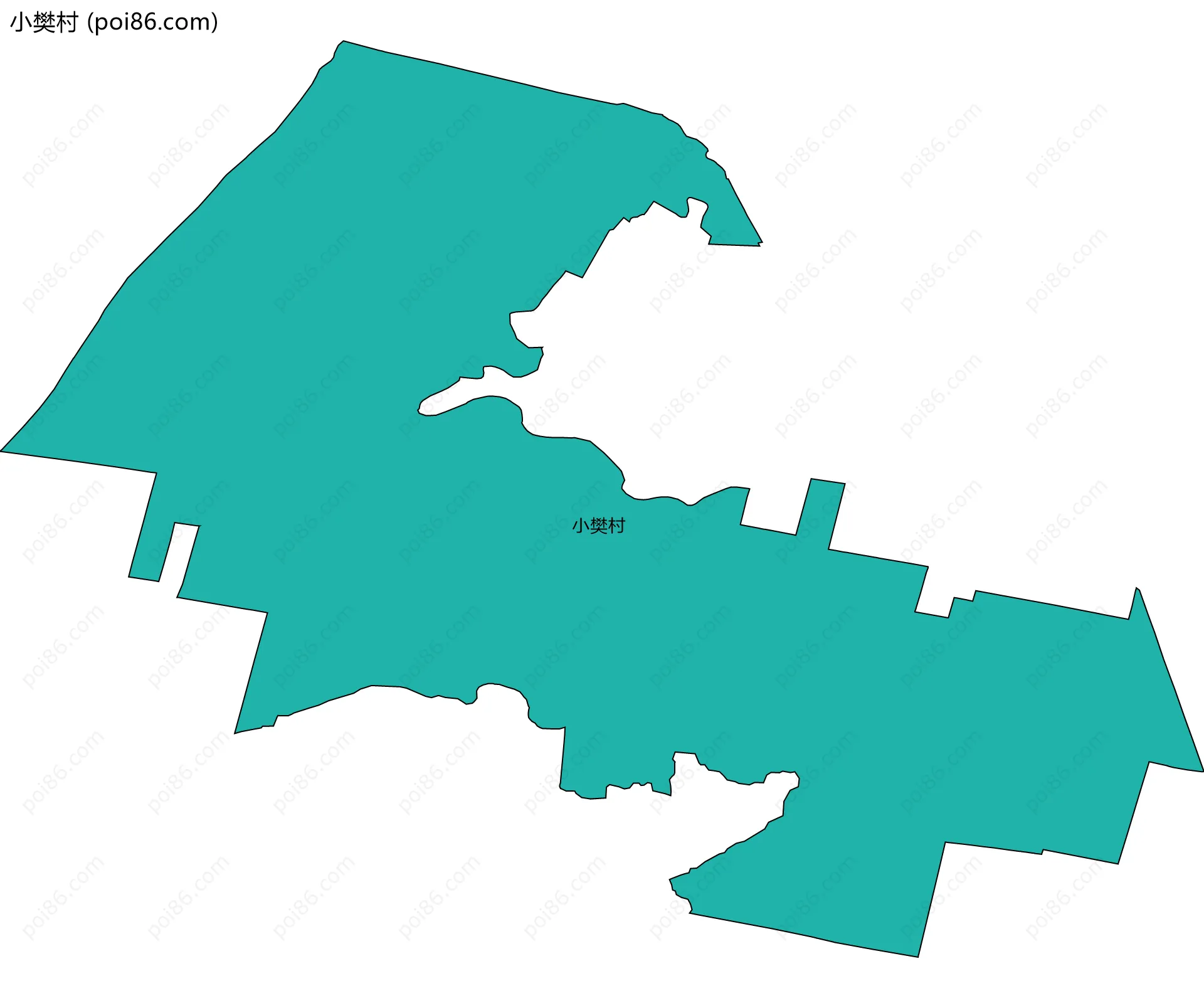 小樊村边界地图