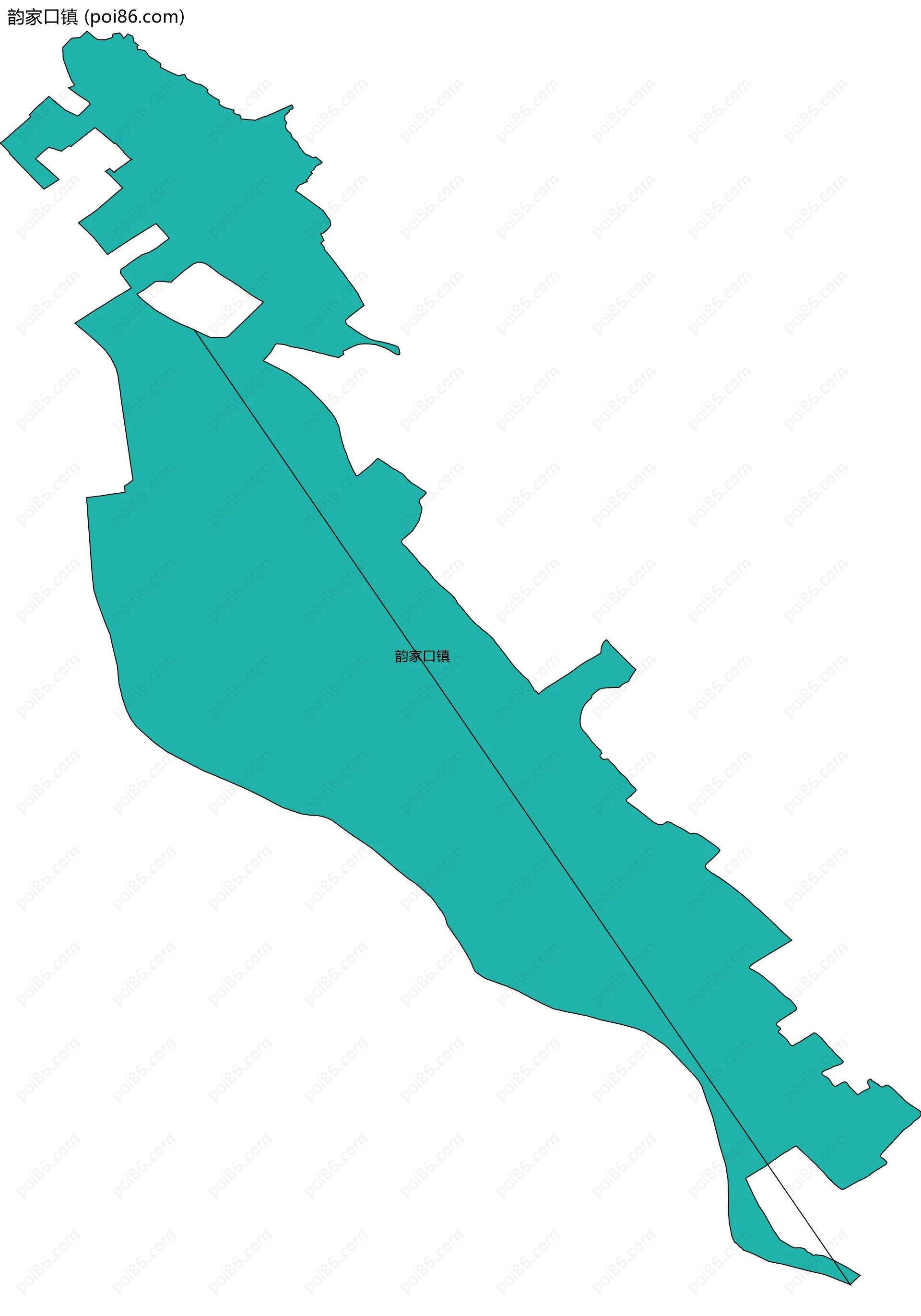 韵家口镇边界地图