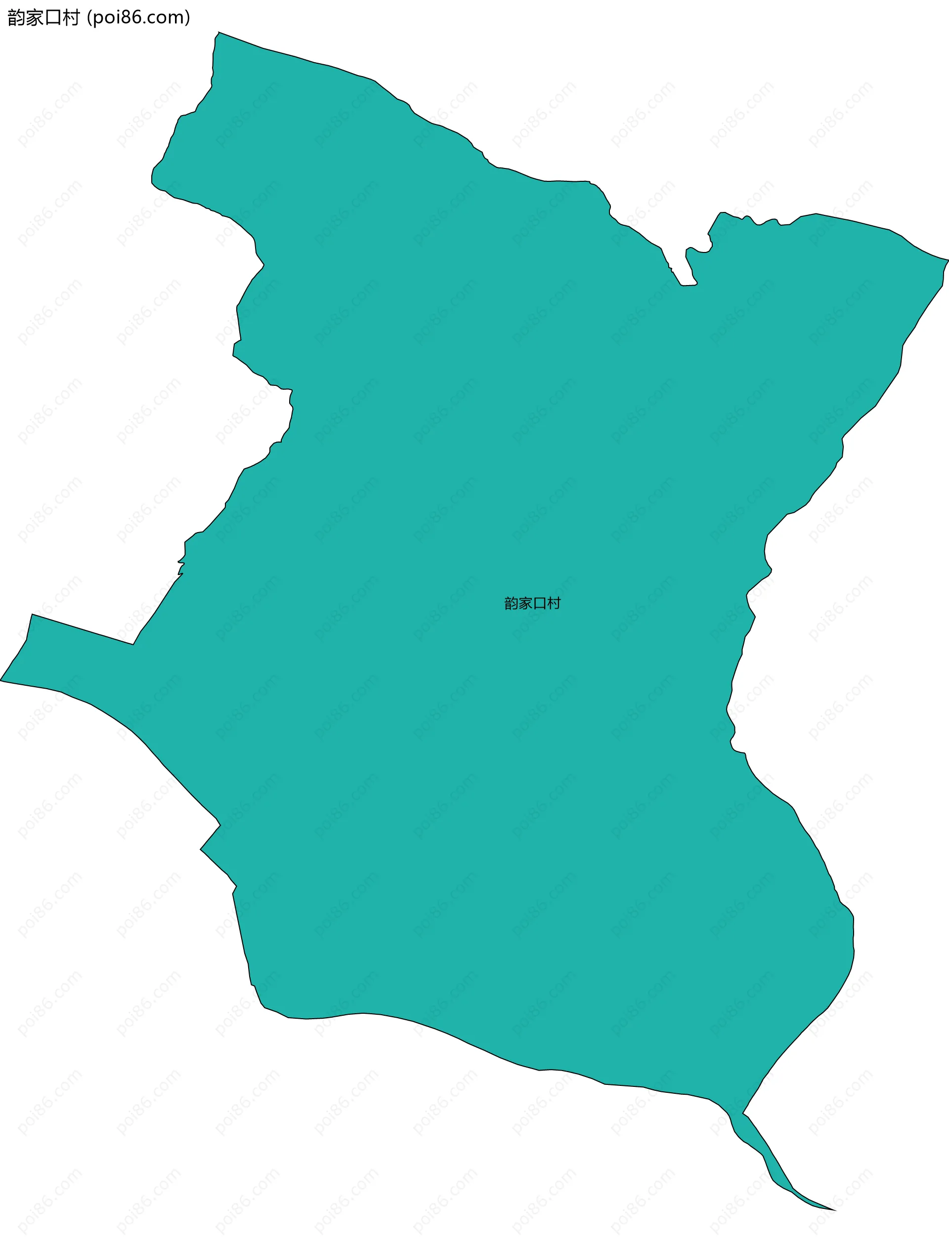 韵家口村边界地图