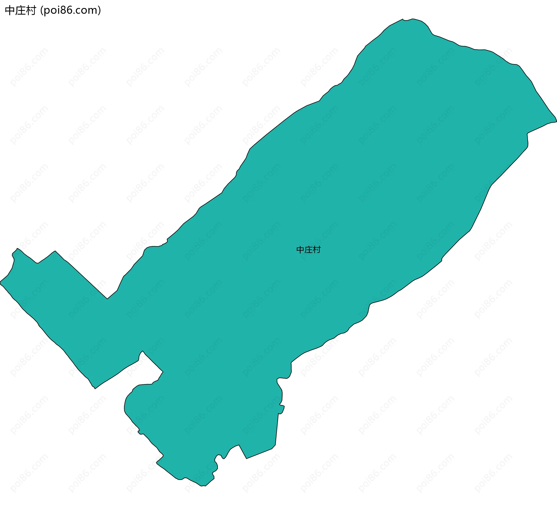 中庄村边界地图