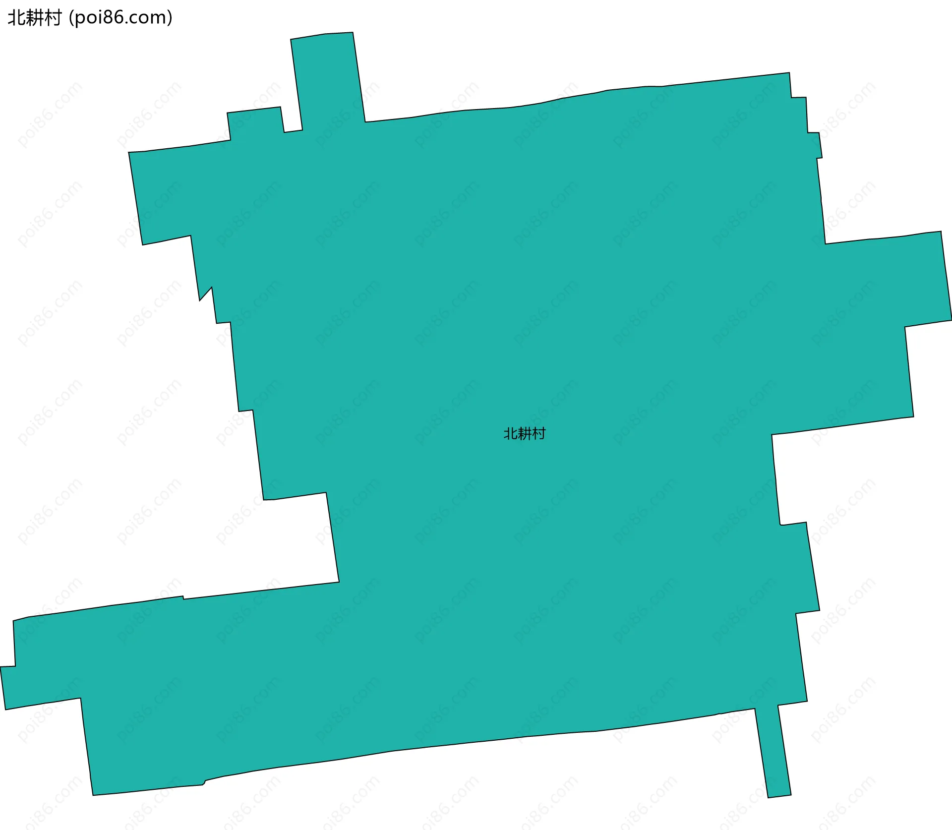 北耕村边界地图