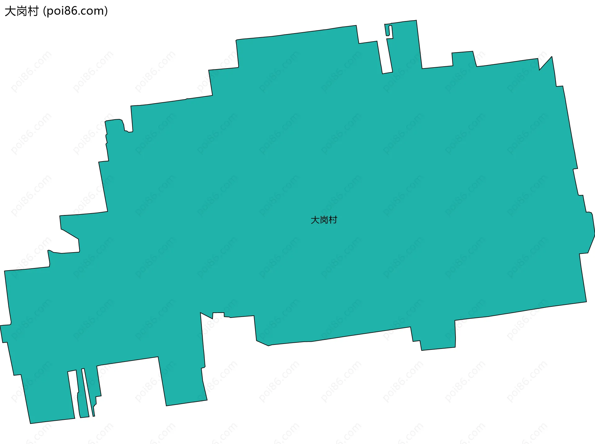 大岗村边界地图