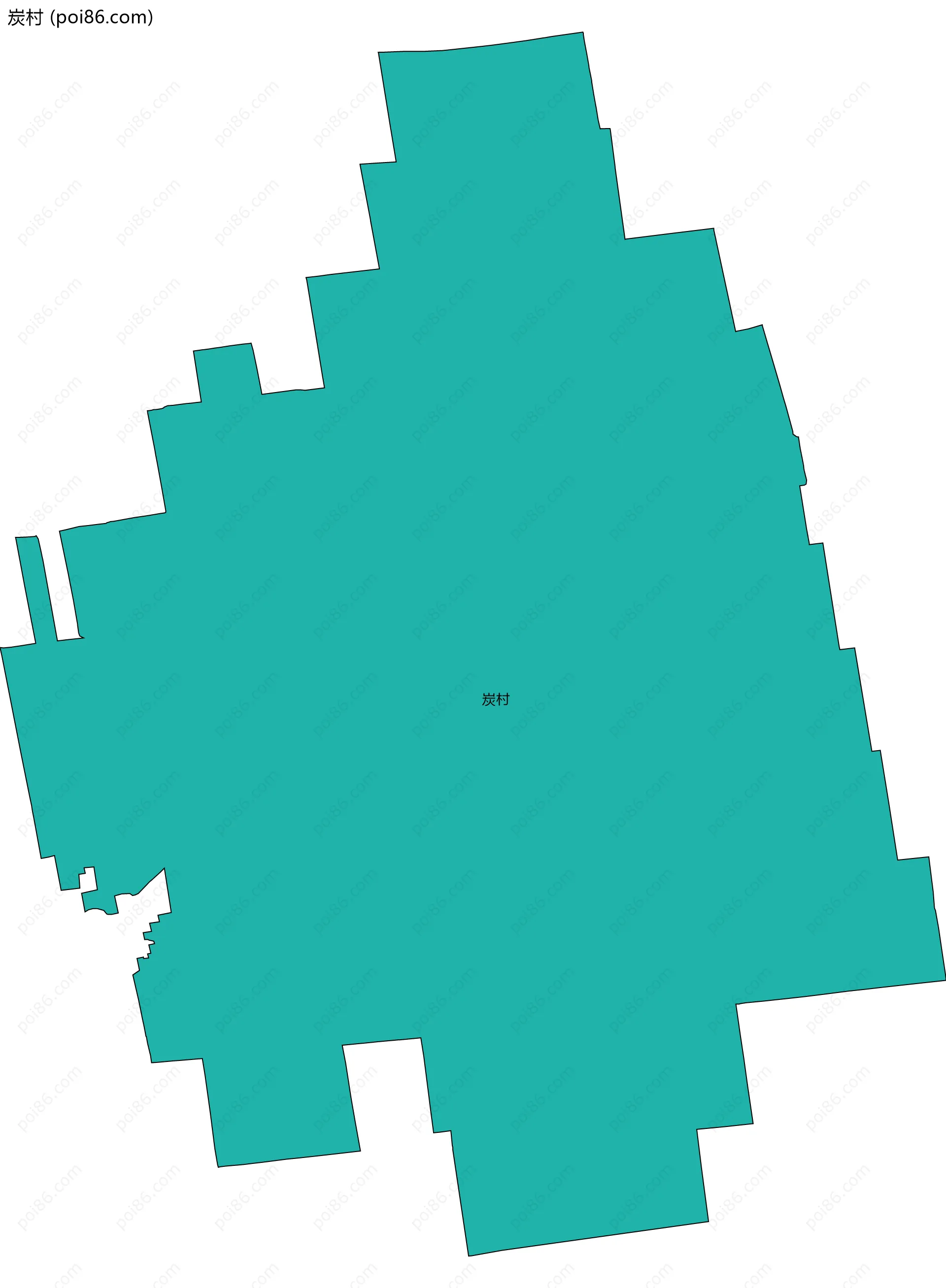 炭村边界地图
