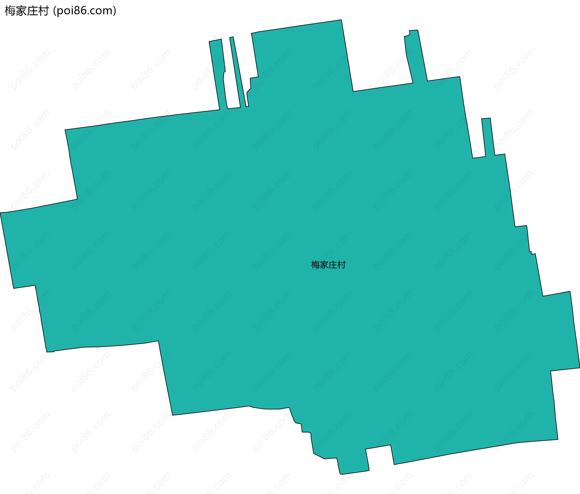 梅家庄村边界地图
