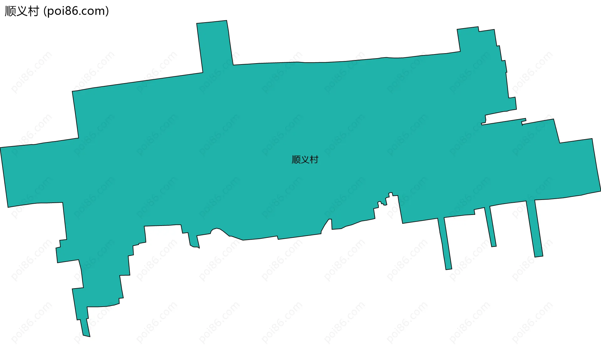顺义村边界地图