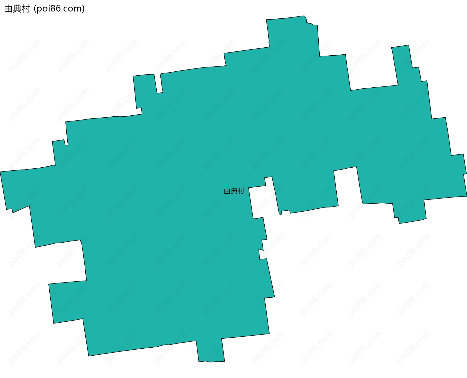 由典村边界地图