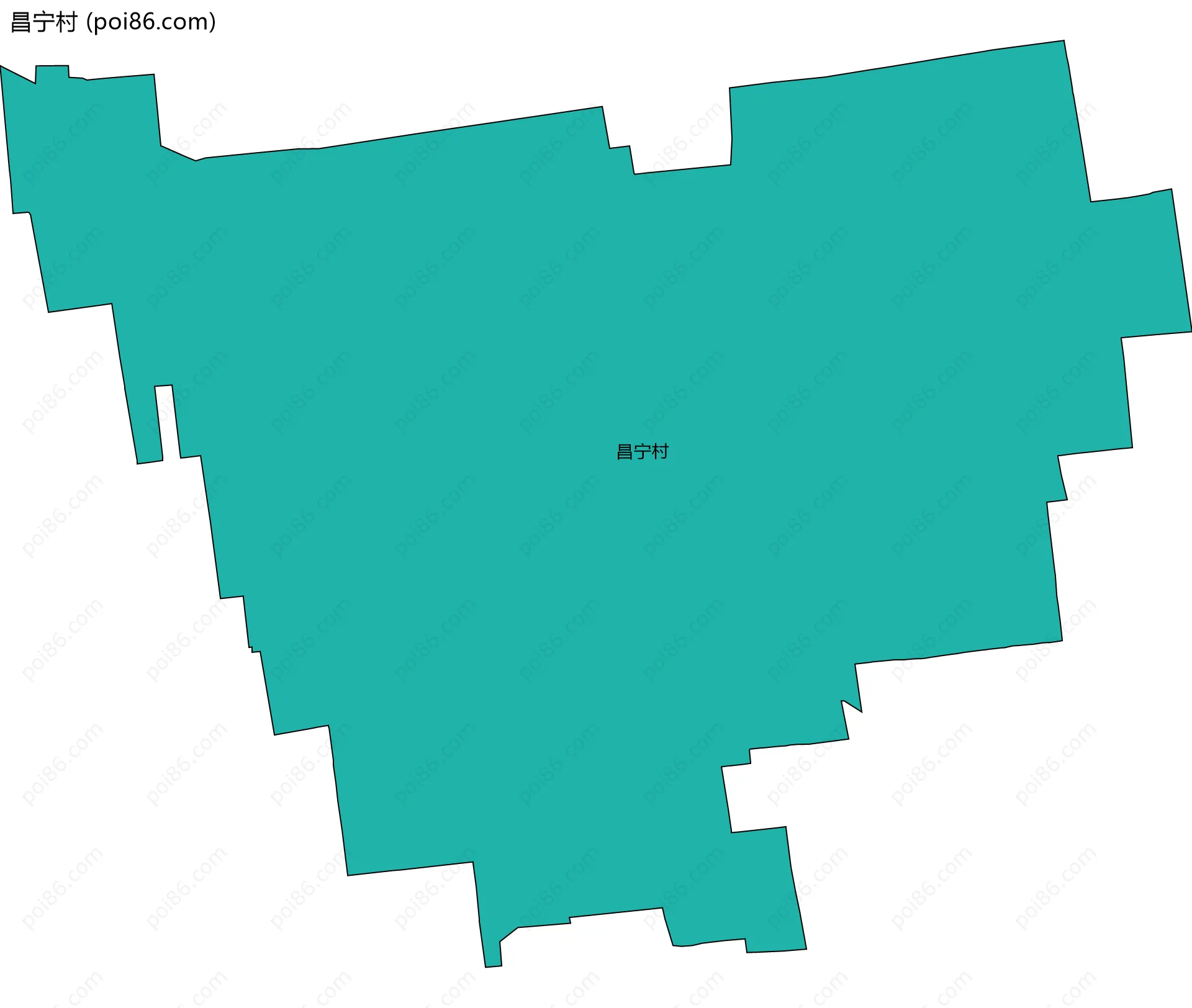 昌宁村边界地图