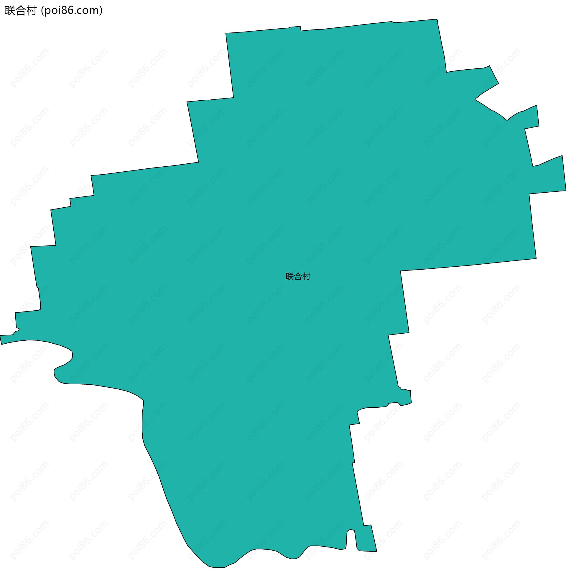 联合村边界地图
